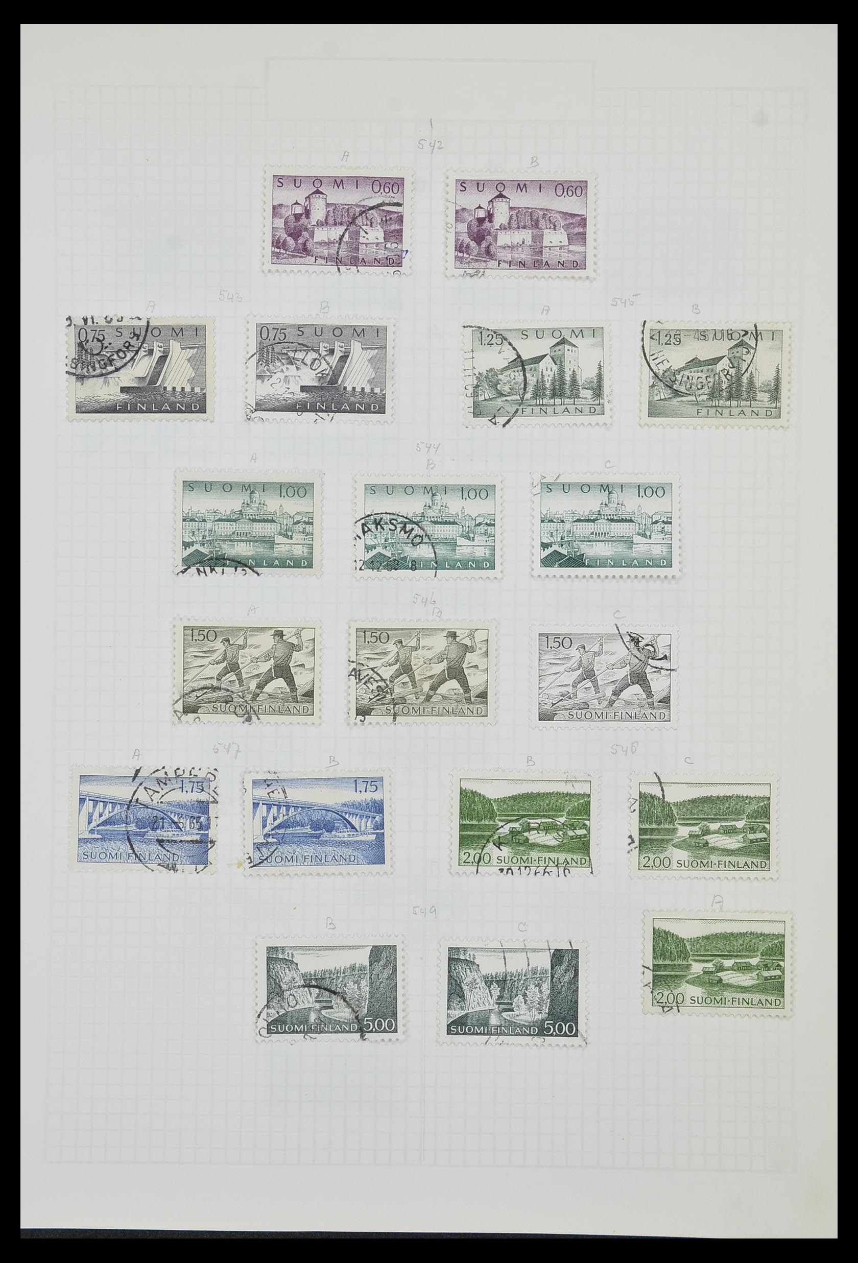 33980 034 - Postzegelverzameling 33980 Finland en Baltische Staten 1866-1990.