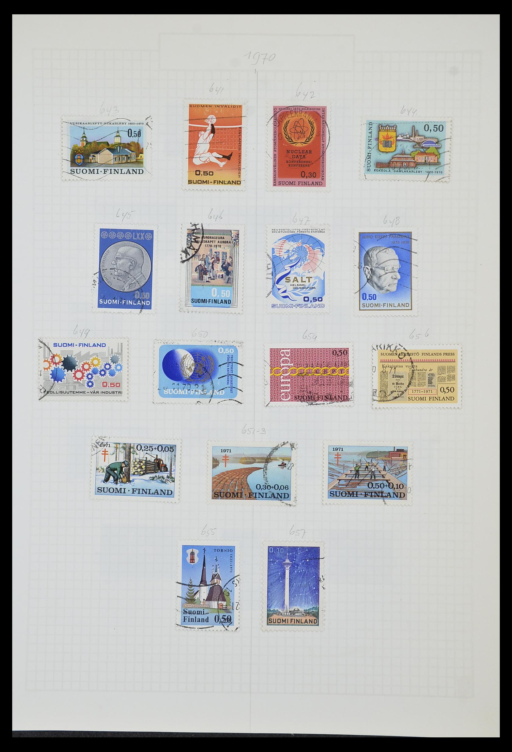 33980 040 - Postzegelverzameling 33980 Finland en Baltische Staten 1866-1990.