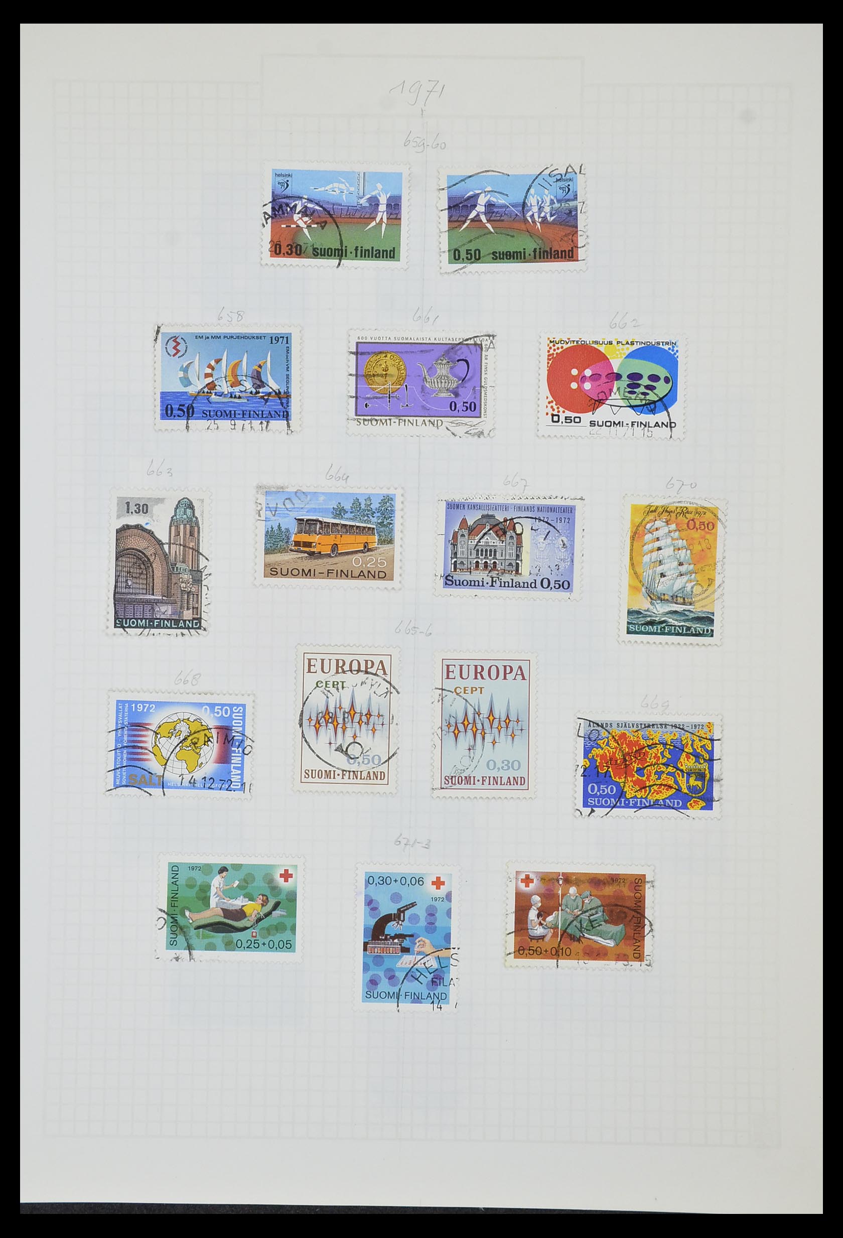 33980 041 - Postzegelverzameling 33980 Finland en Baltische Staten 1866-1990.