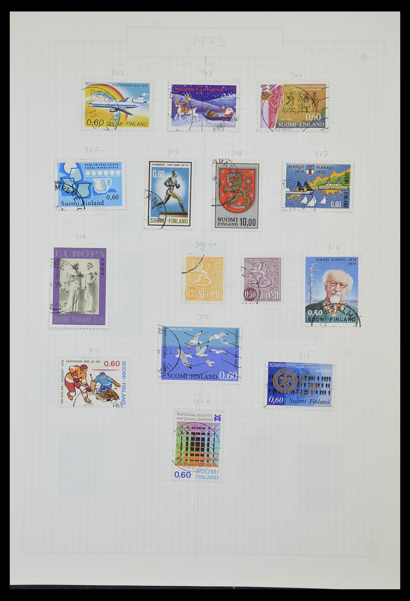 33980 044 - Postzegelverzameling 33980 Finland en Baltische Staten 1866-1990.