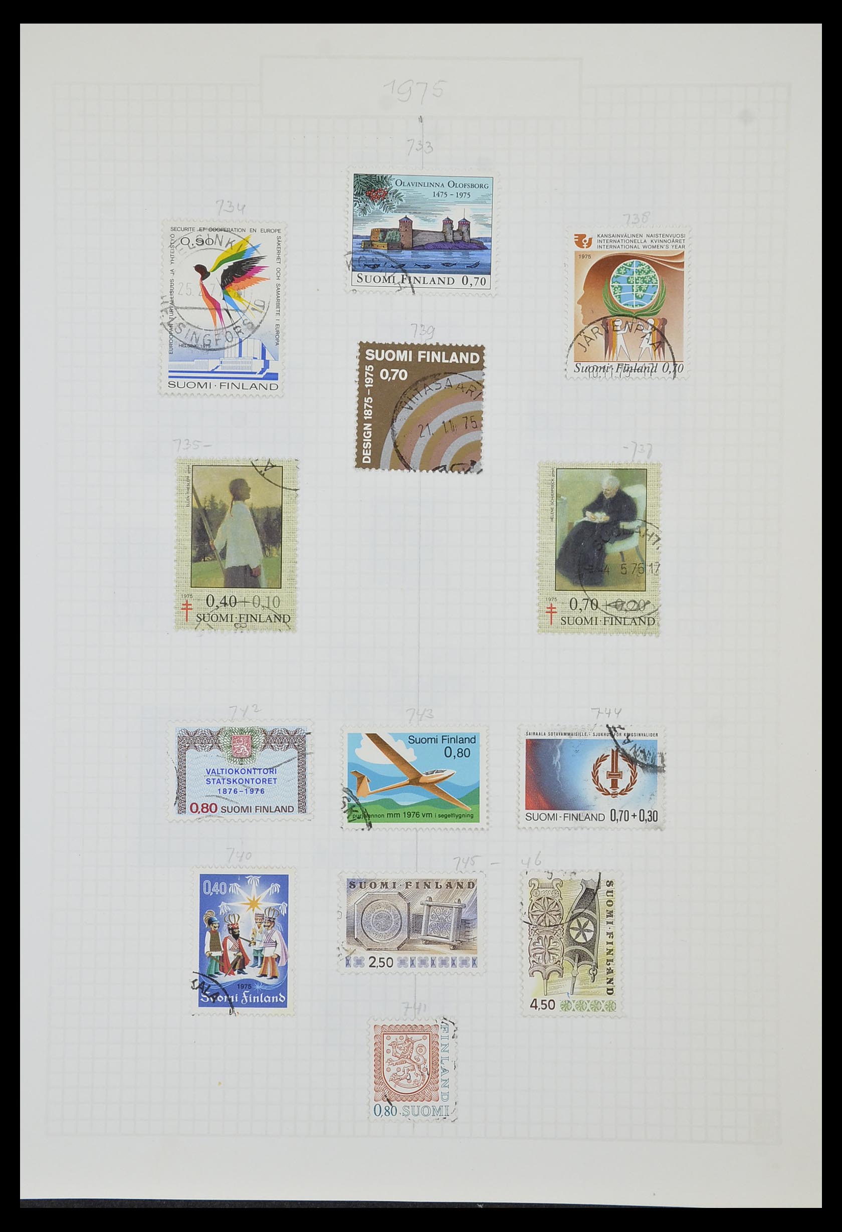 33980 046 - Postzegelverzameling 33980 Finland en Baltische Staten 1866-1990.
