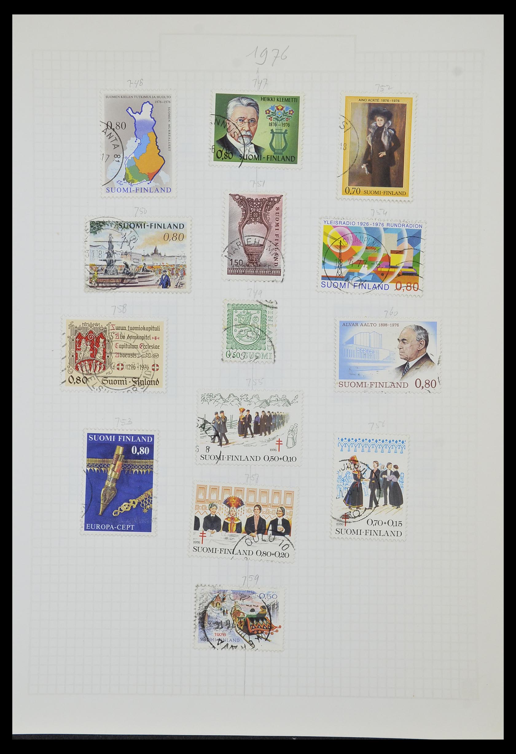 33980 047 - Postzegelverzameling 33980 Finland en Baltische Staten 1866-1990.