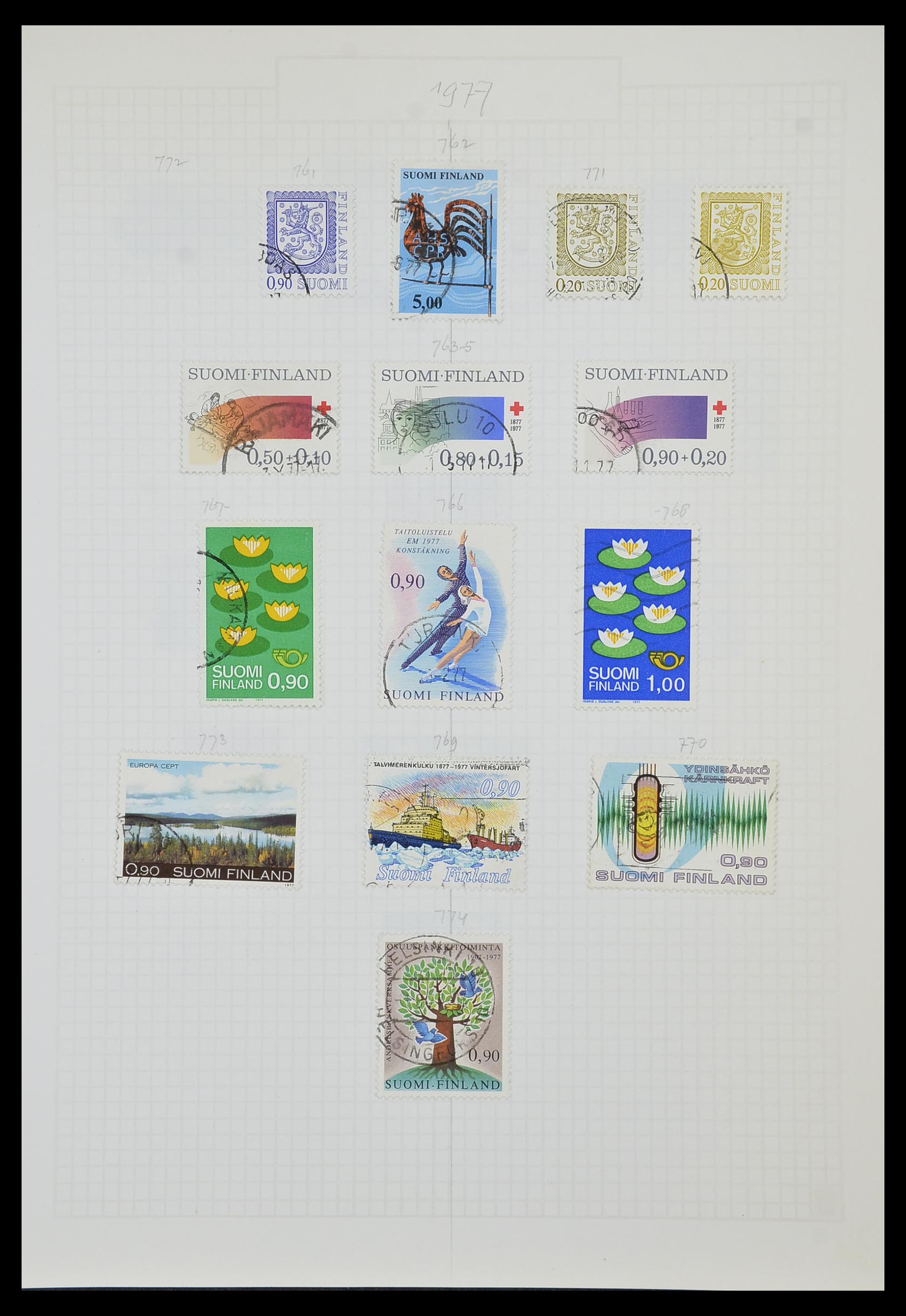 33980 048 - Stamp collection 33980 Finland and Baltic States 1866-1990.