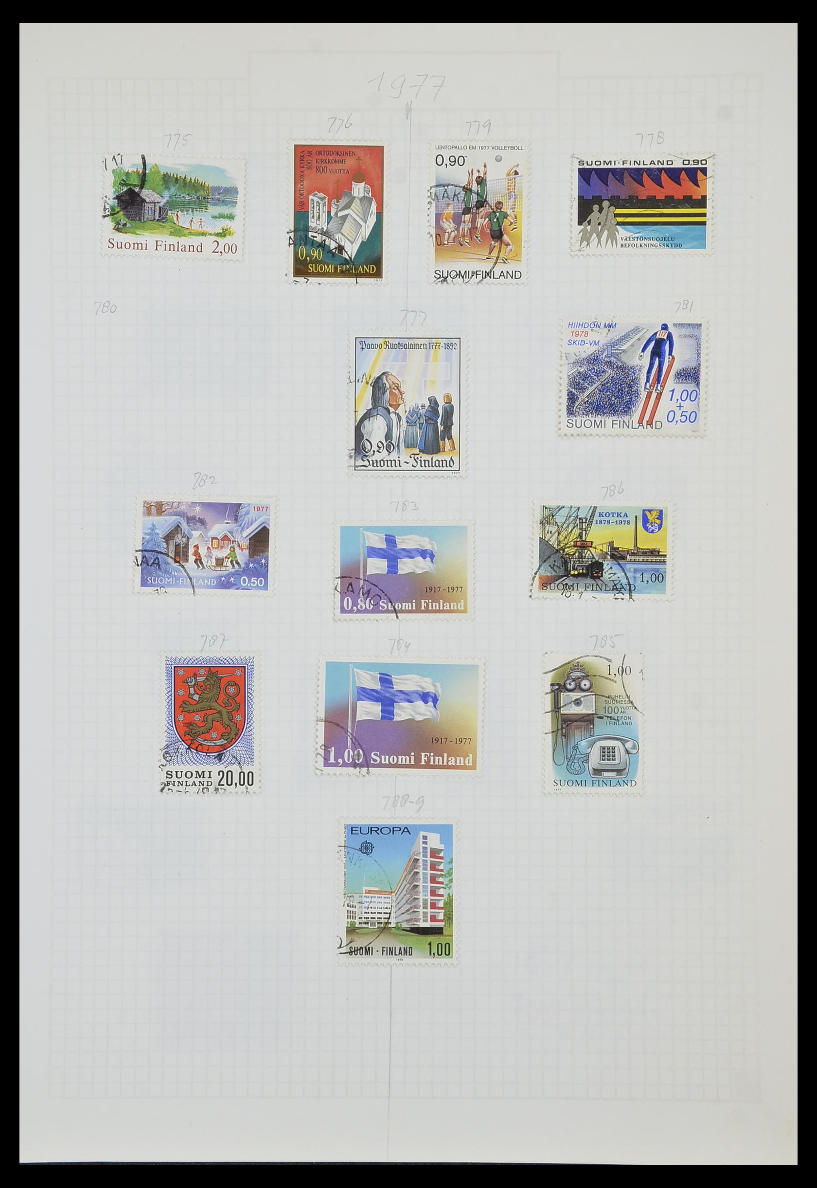 33980 049 - Postzegelverzameling 33980 Finland en Baltische Staten 1866-1990.