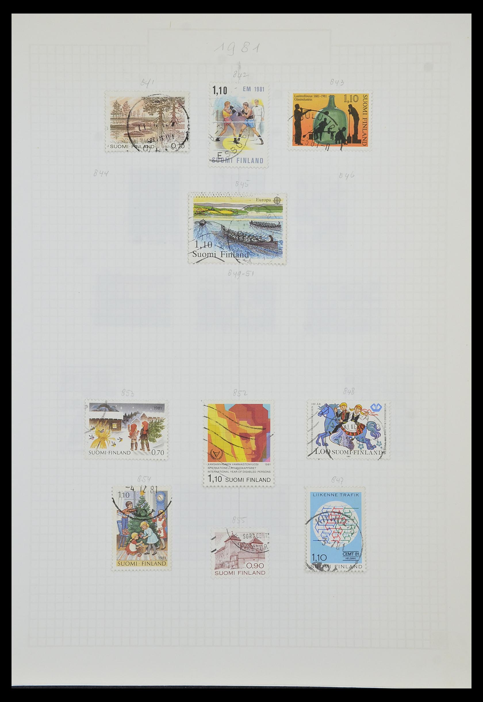 33980 053 - Postzegelverzameling 33980 Finland en Baltische Staten 1866-1990.