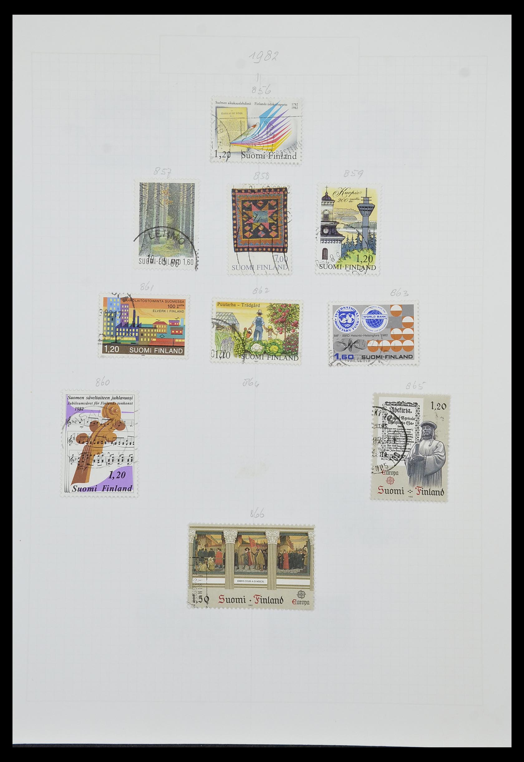 33980 054 - Postzegelverzameling 33980 Finland en Baltische Staten 1866-1990.