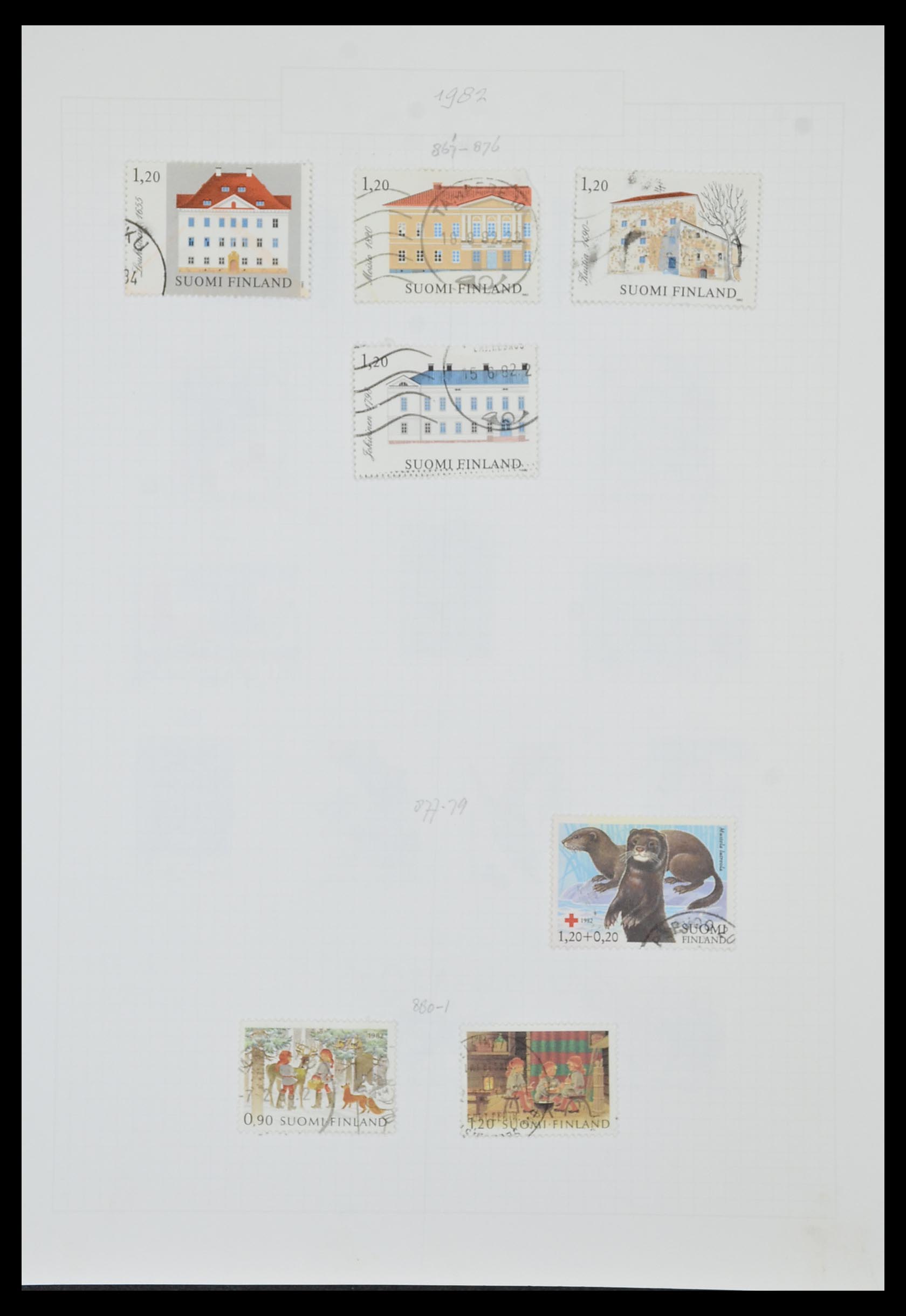 33980 055 - Postzegelverzameling 33980 Finland en Baltische Staten 1866-1990.