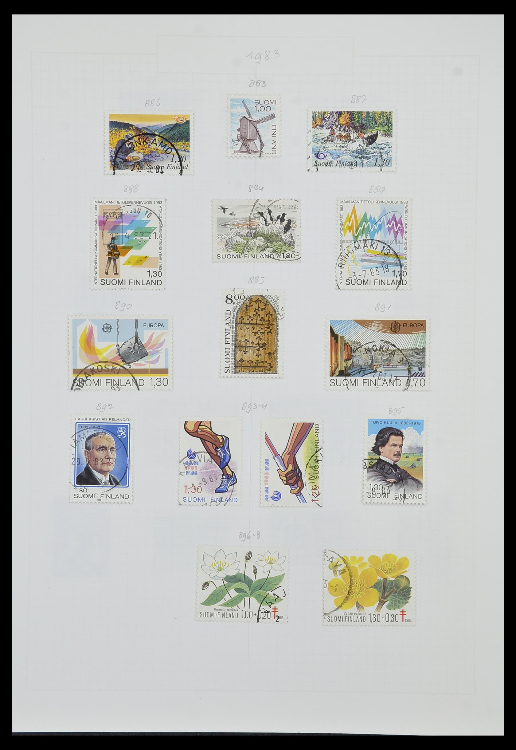 33980 056 - Postzegelverzameling 33980 Finland en Baltische Staten 1866-1990.