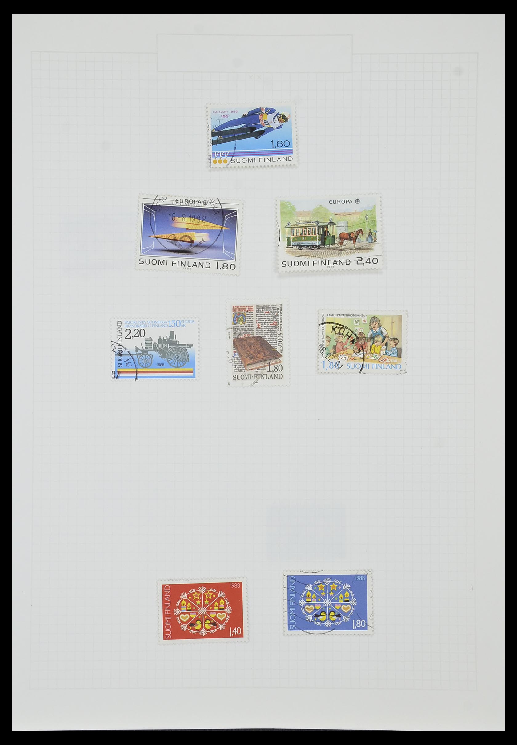 33980 064 - Postzegelverzameling 33980 Finland en Baltische Staten 1866-1990.