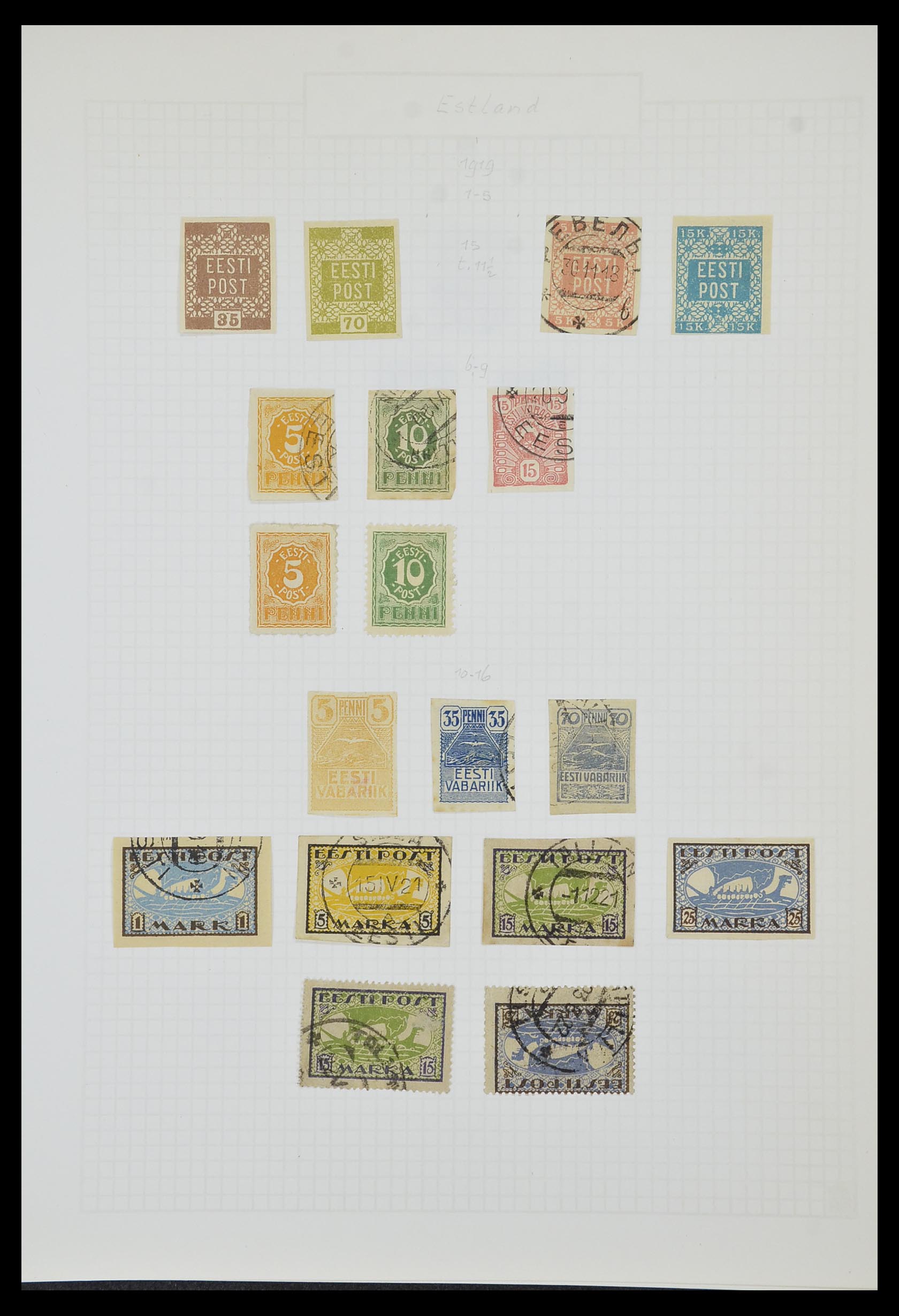 33980 107 - Postzegelverzameling 33980 Finland en Baltische Staten 1866-1990.