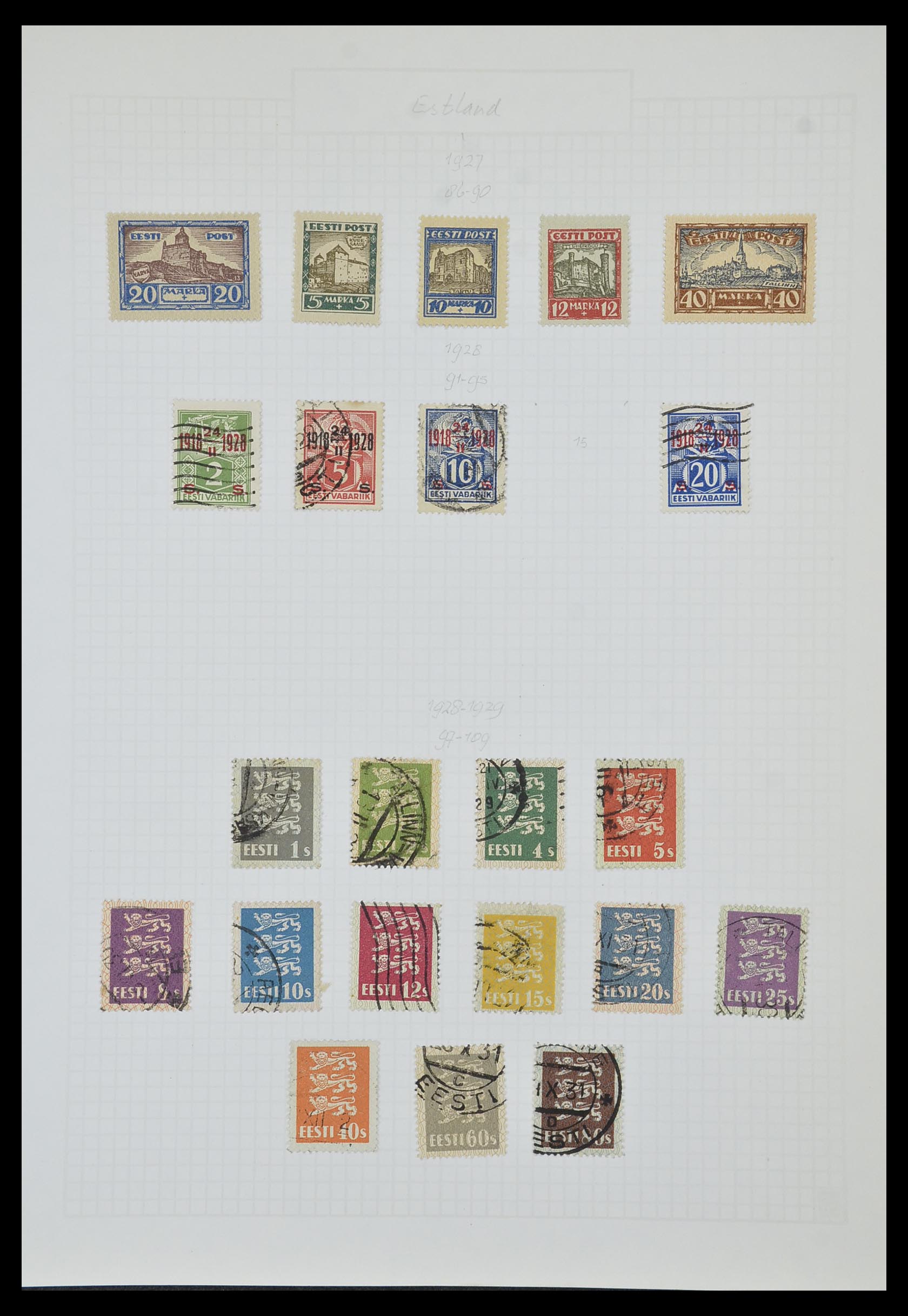 33980 111 - Stamp collection 33980 Finland and Baltic States 1866-1990.
