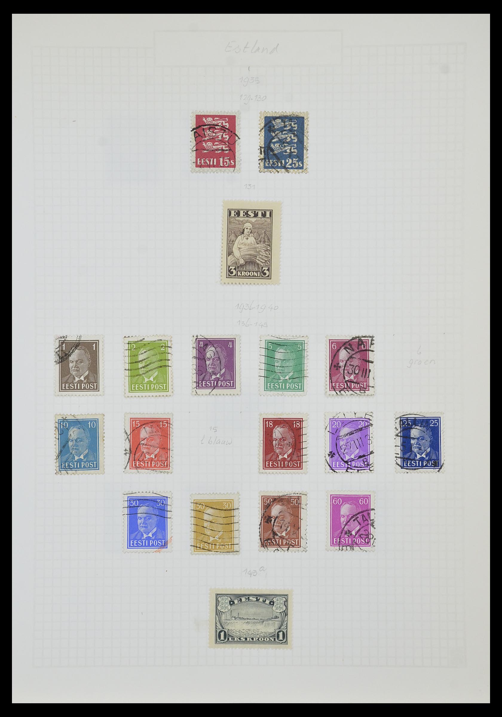 33980 113 - Postzegelverzameling 33980 Finland en Baltische Staten 1866-1990.