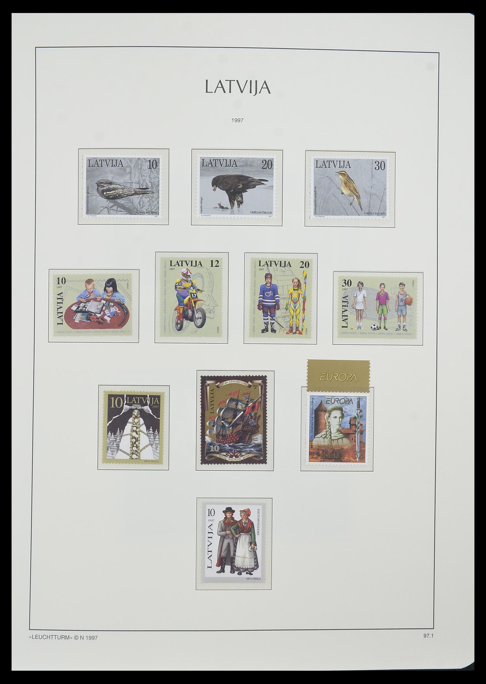 33983 076 - Postzegelverzameling 33983 Baltische Staten 1990-2012.