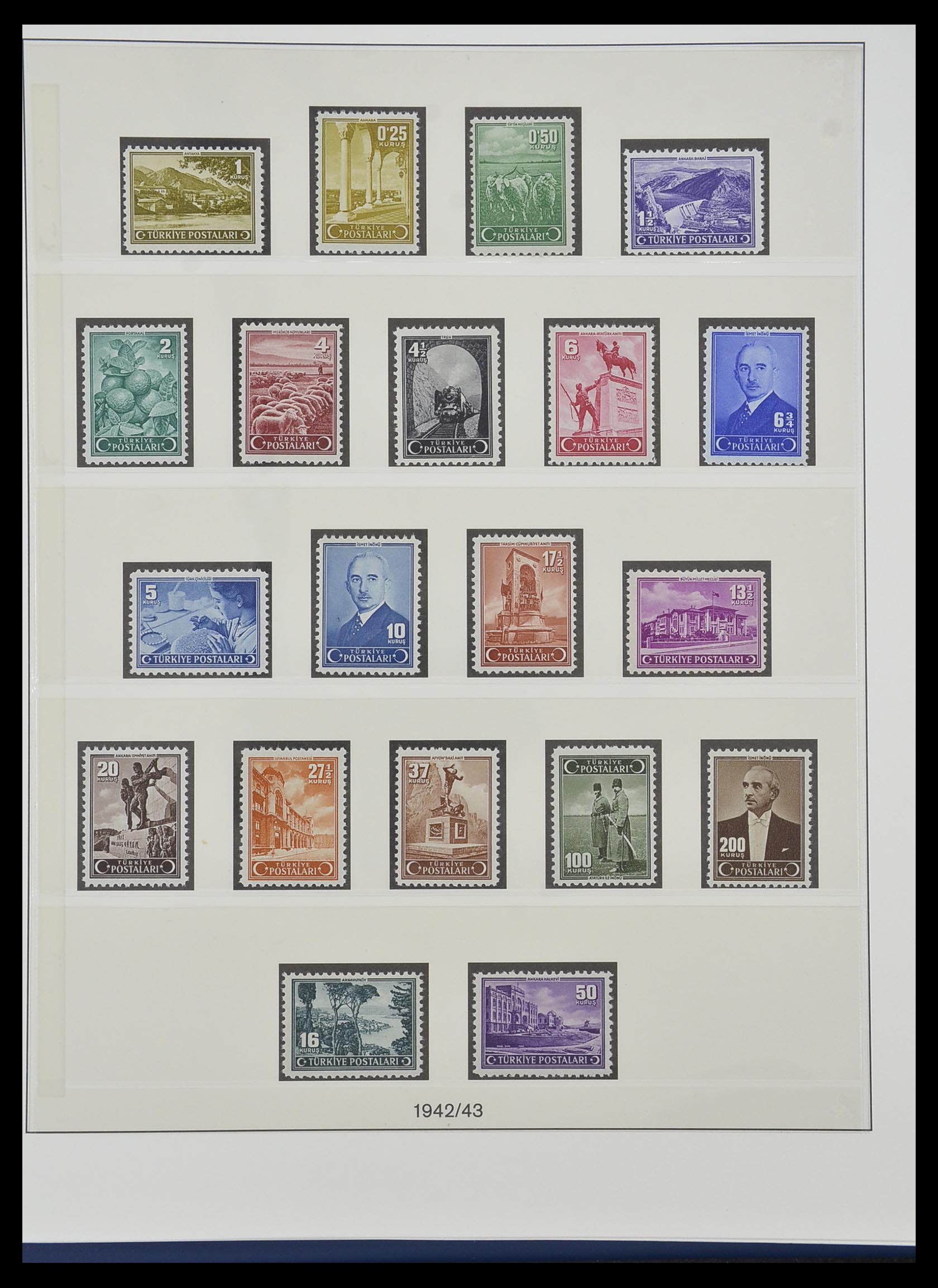 33984 010 - Postzegelverzameling 33984 Turkije 1938-1990.