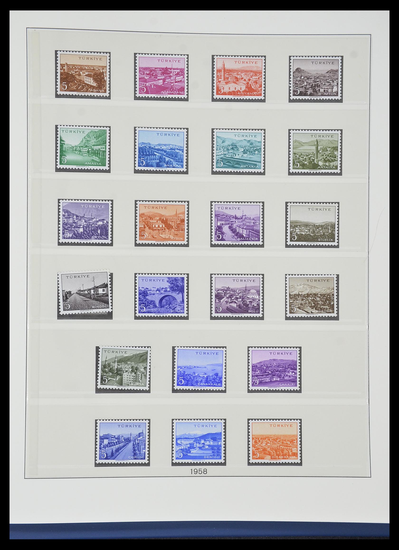 33984 052 - Postzegelverzameling 33984 Turkije 1938-1990.