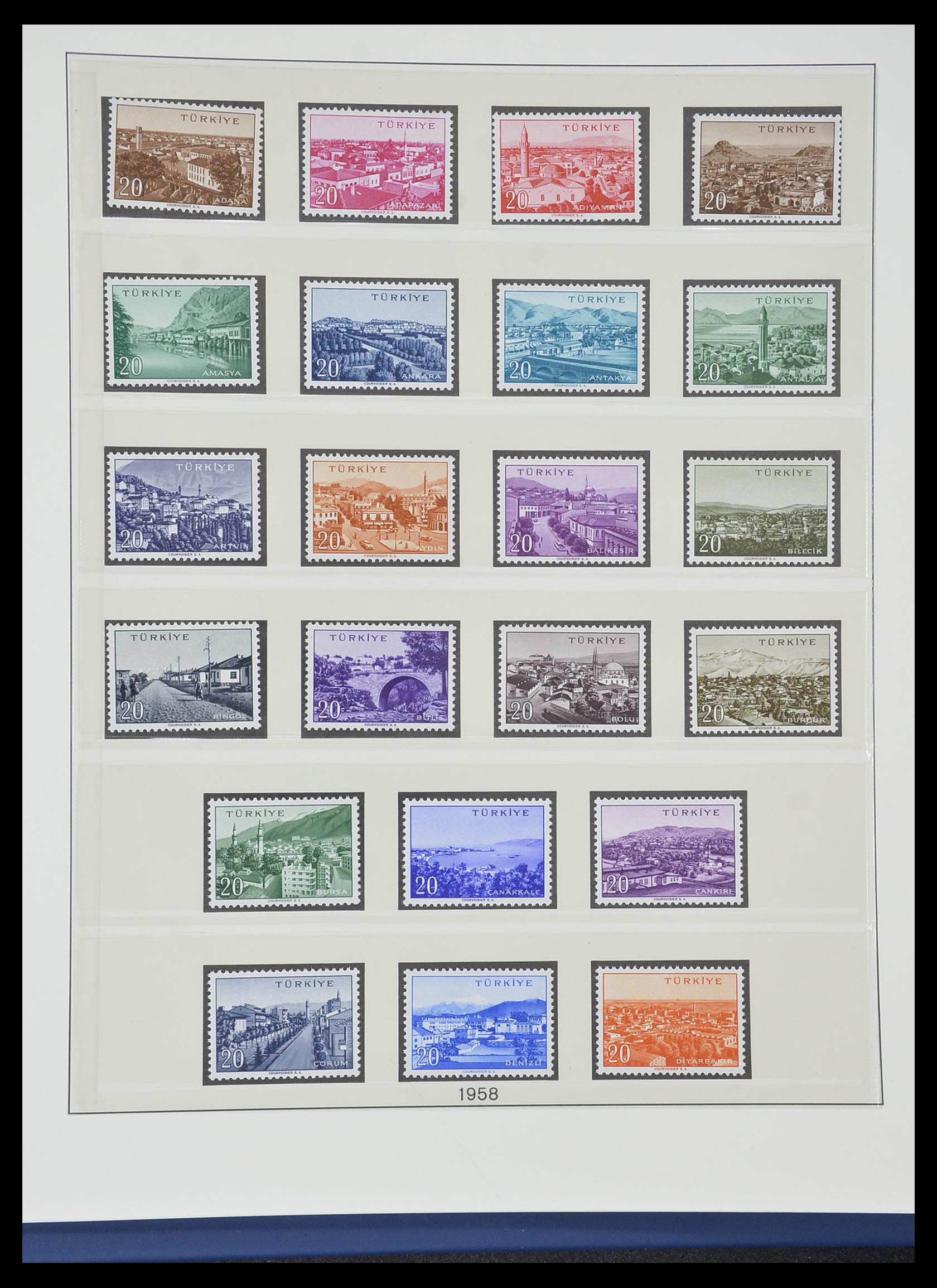 33984 053 - Postzegelverzameling 33984 Turkije 1938-1990.