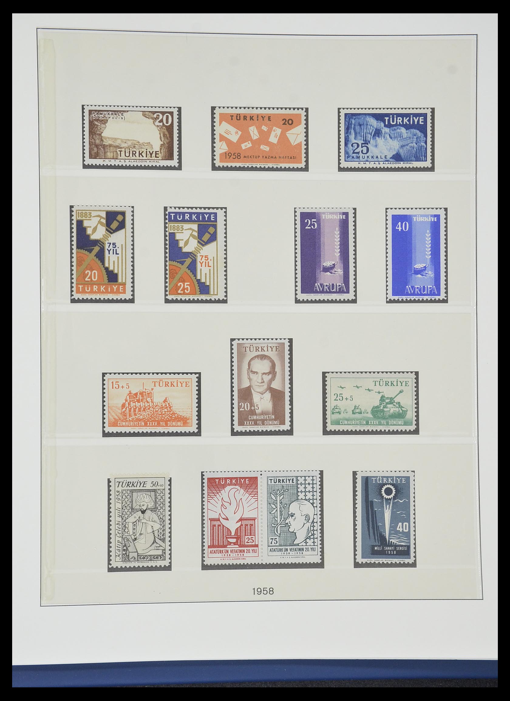 33984 055 - Postzegelverzameling 33984 Turkije 1938-1990.