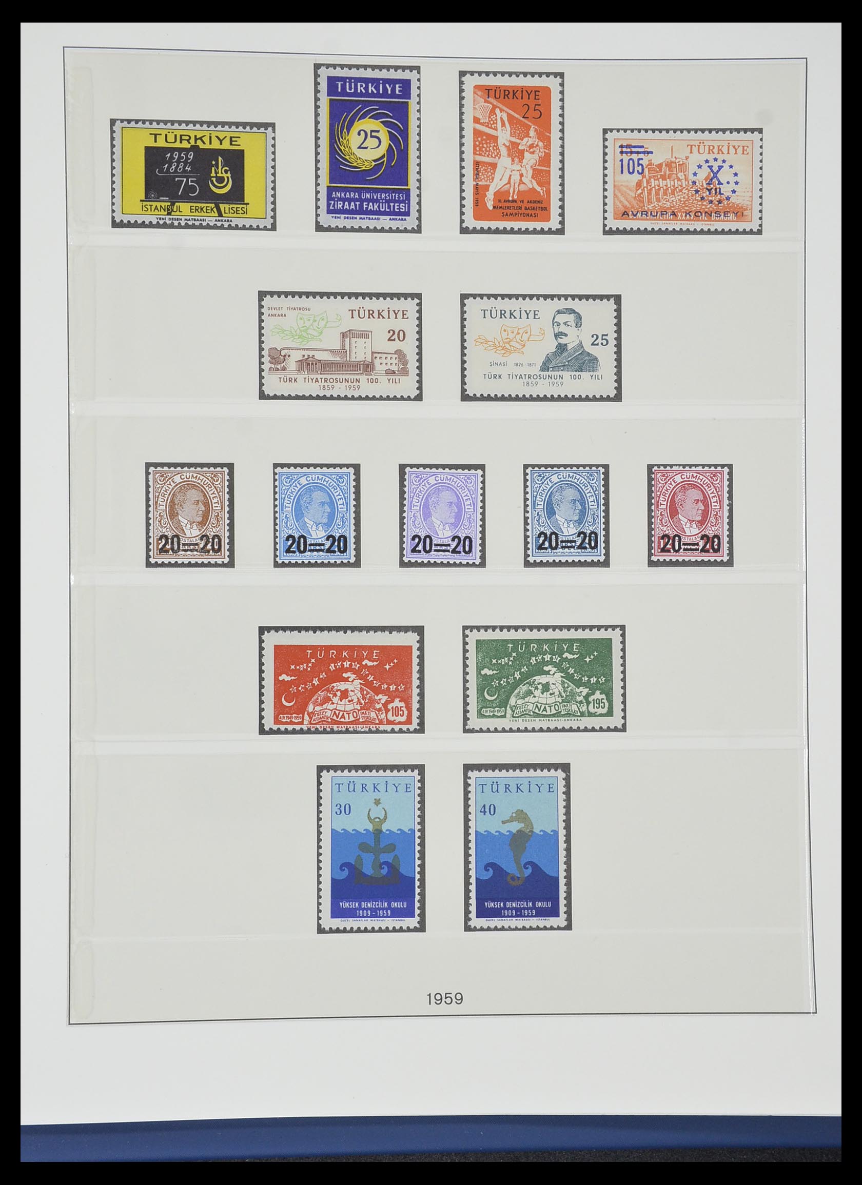 33984 056 - Postzegelverzameling 33984 Turkije 1938-1990.