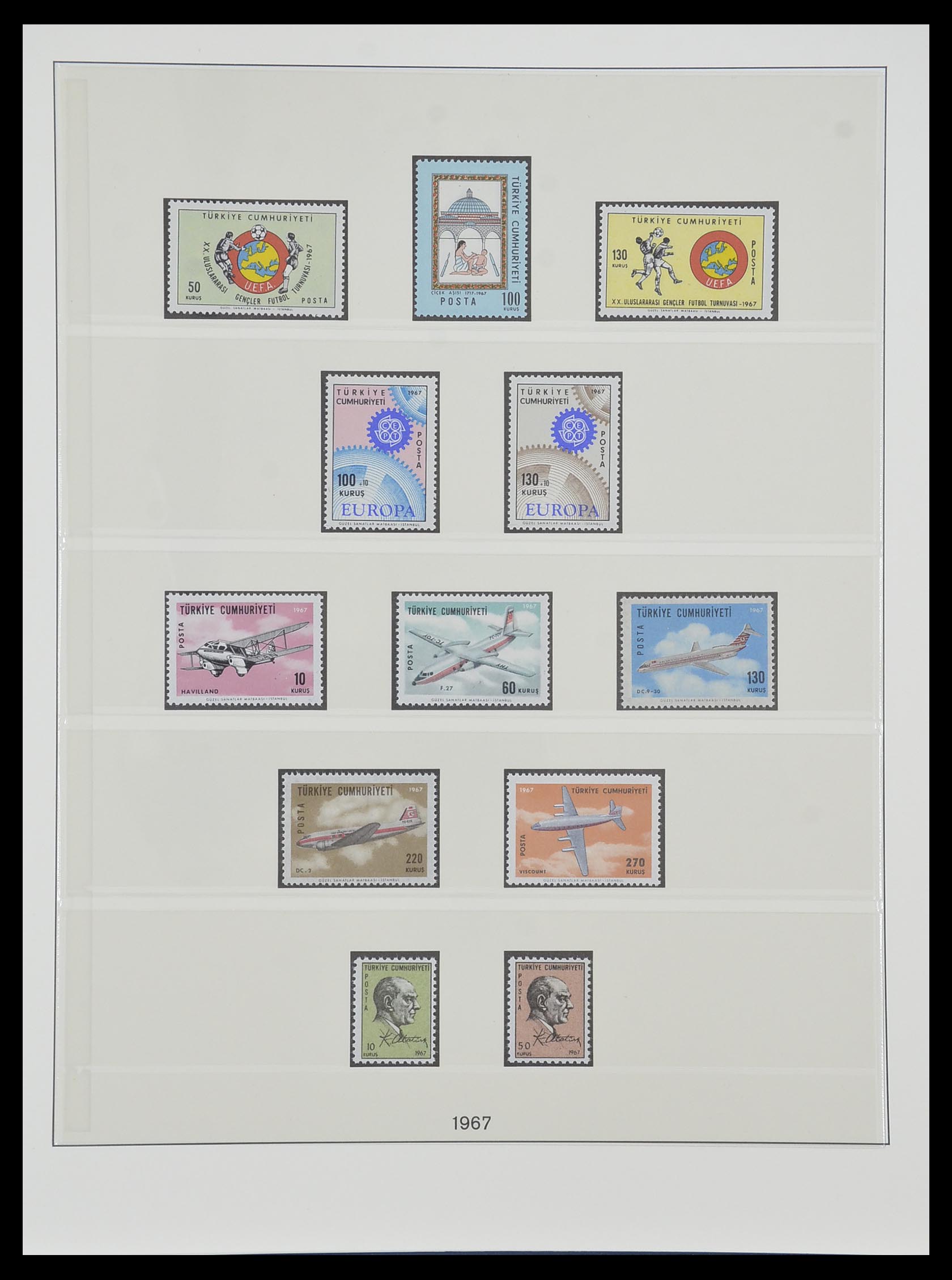 33984 092 - Postzegelverzameling 33984 Turkije 1938-1990.