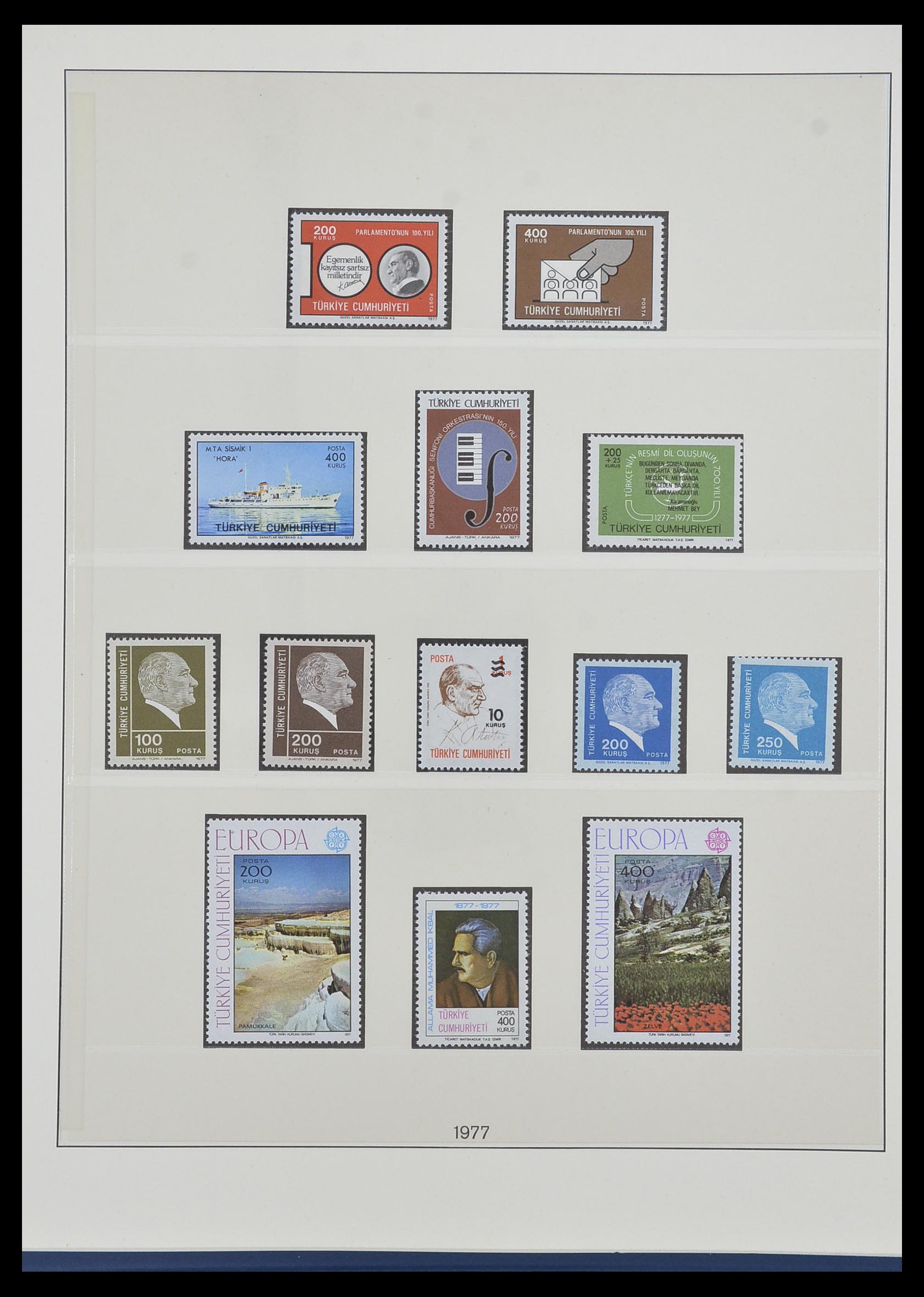 33984 128 - Postzegelverzameling 33984 Turkije 1938-1990.