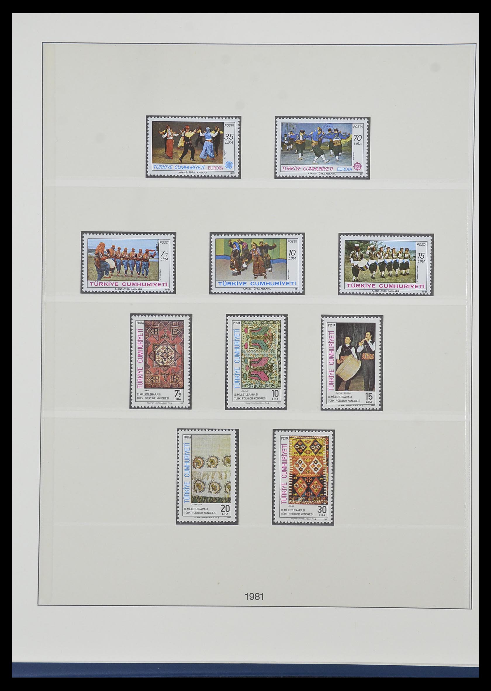 33984 141 - Postzegelverzameling 33984 Turkije 1938-1990.