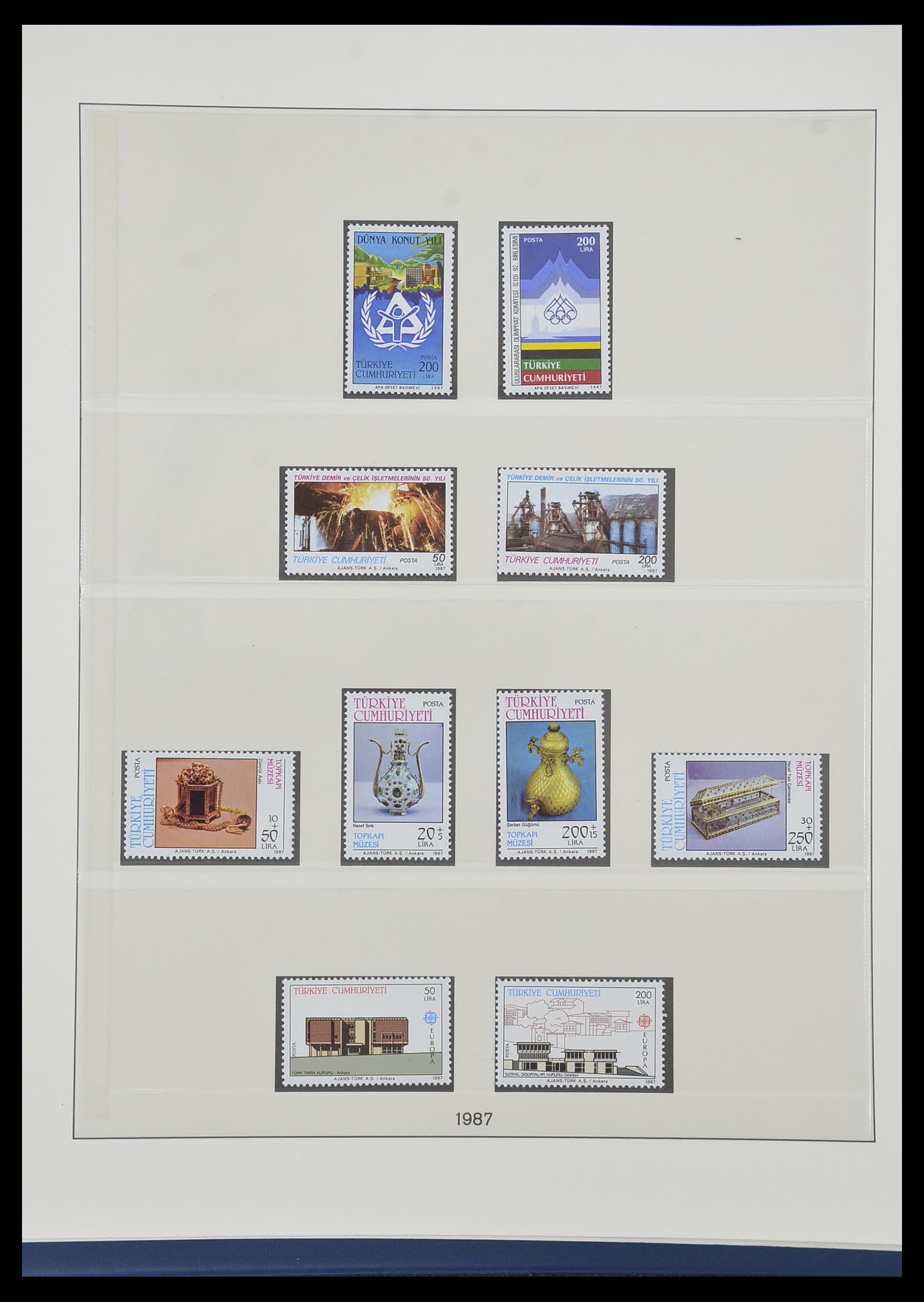 33984 163 - Postzegelverzameling 33984 Turkije 1938-1990.
