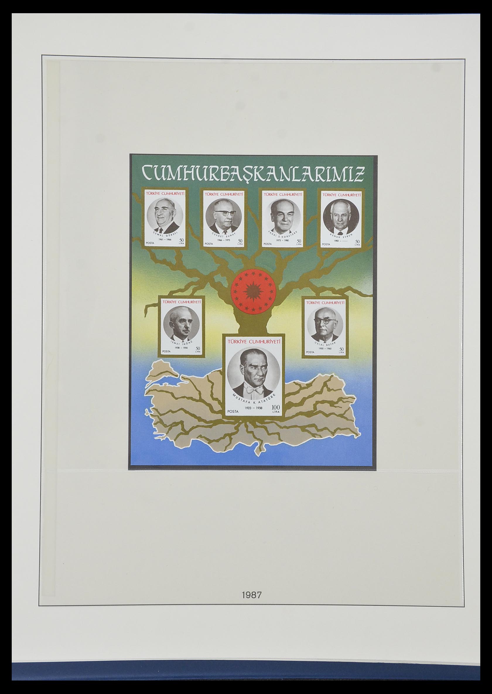 33984 166 - Postzegelverzameling 33984 Turkije 1938-1990.