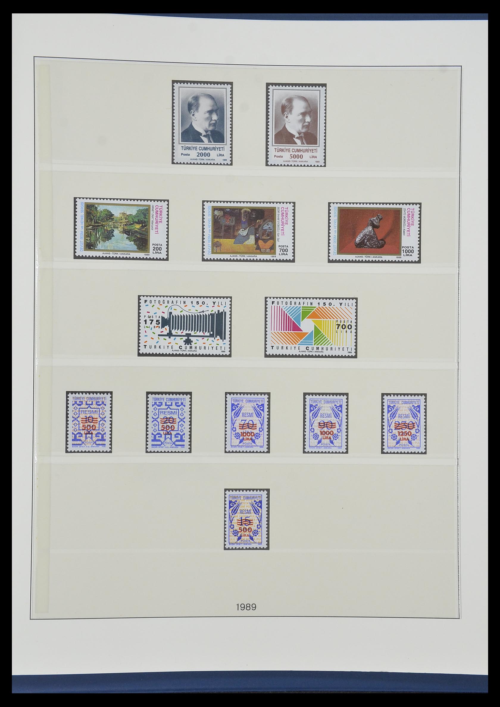 33984 174 - Postzegelverzameling 33984 Turkije 1938-1990.