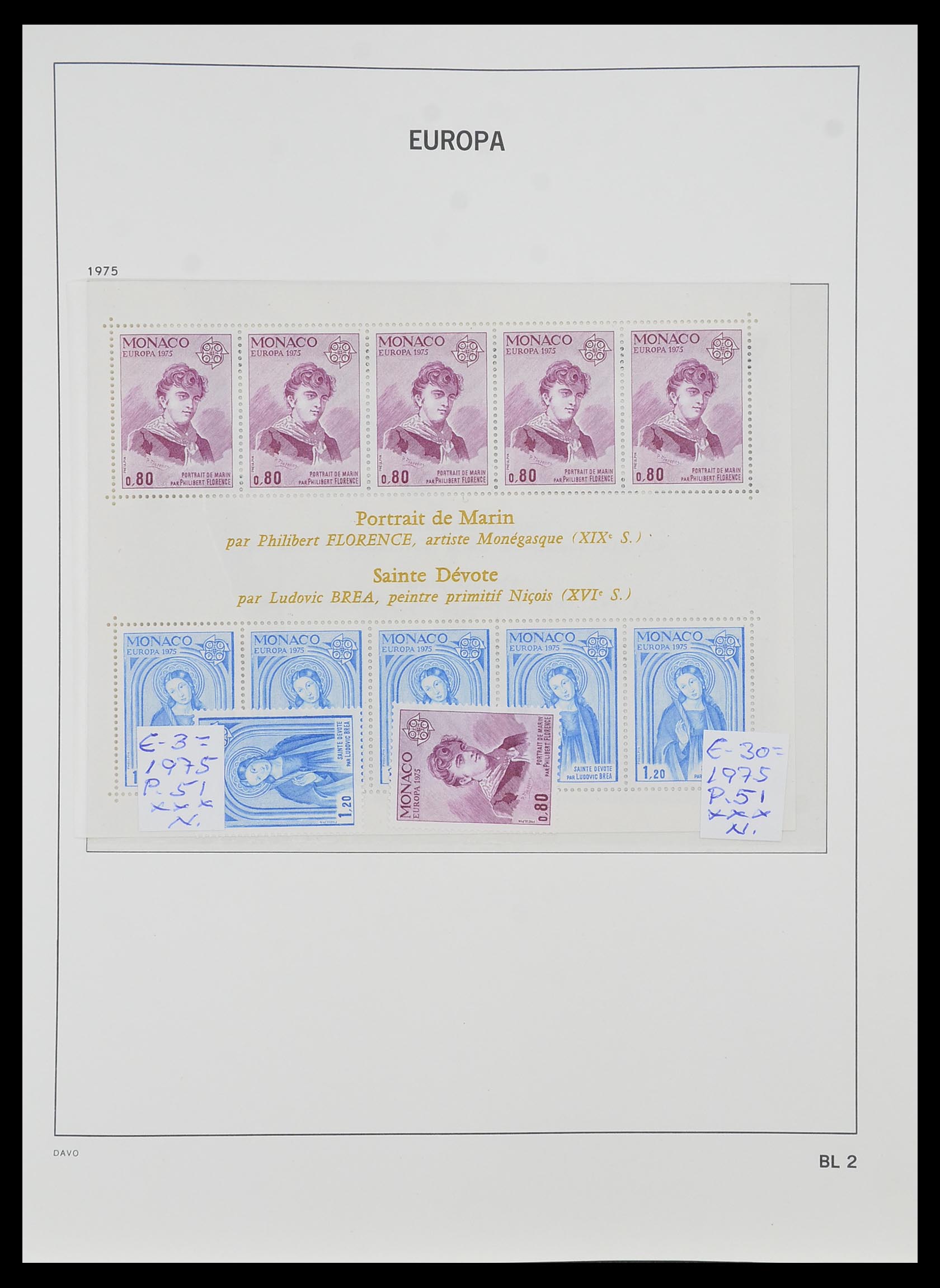 33985 002 - Stamp collection 33985 Europa CEPT souvenir sheets 1974-2014.