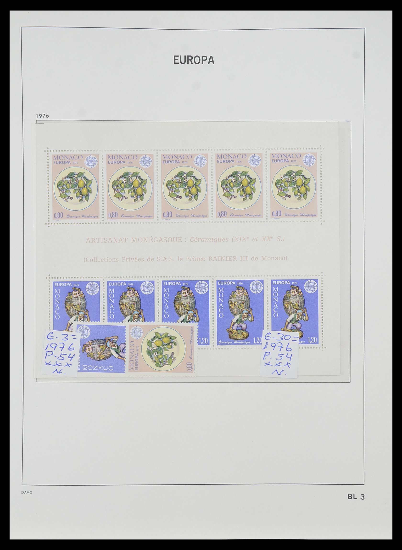 33985 003 - Stamp collection 33985 Europa CEPT souvenir sheets 1974-2014.