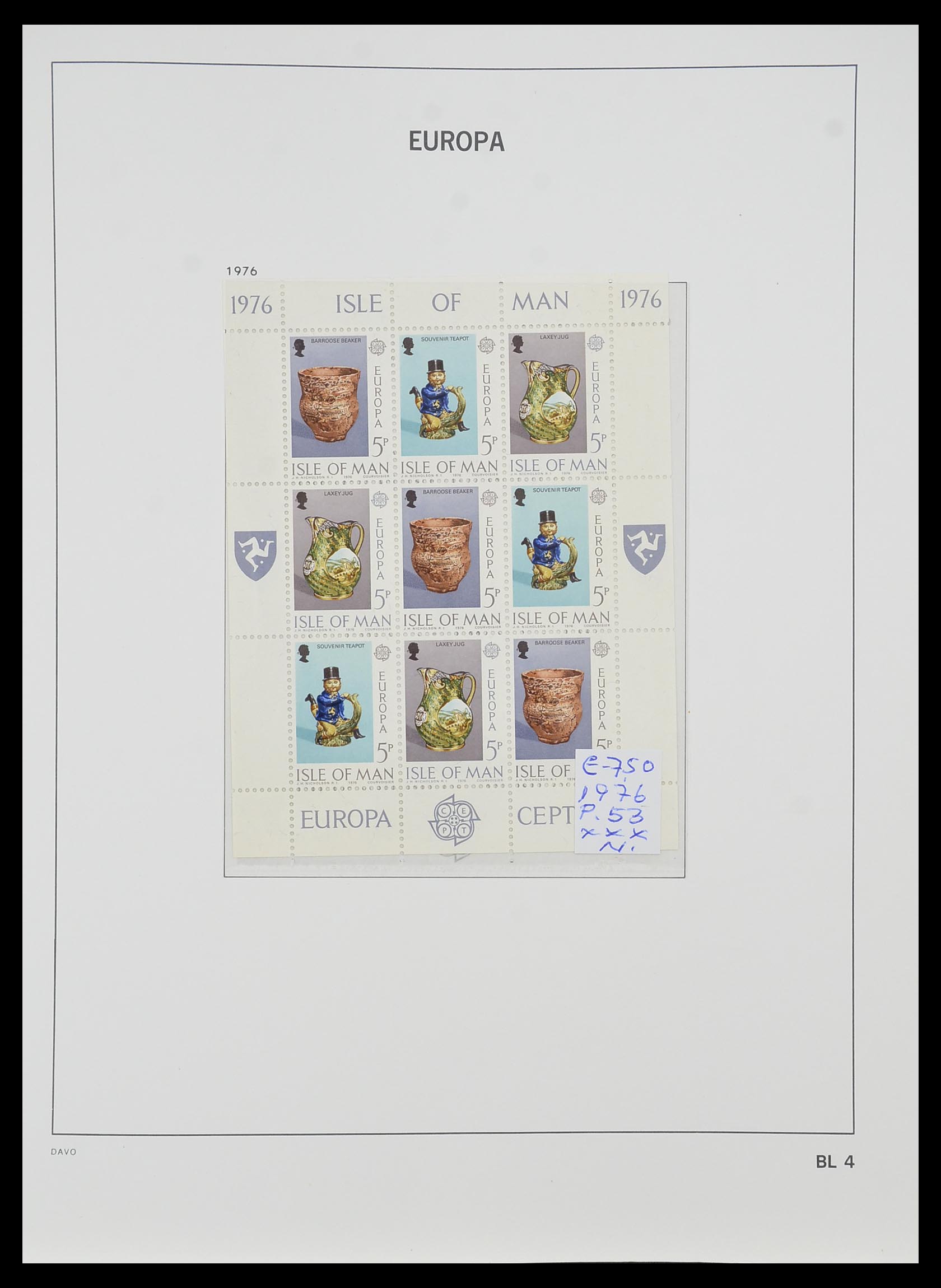 33985 004 - Stamp collection 33985 Europa CEPT souvenir sheets 1974-2014.