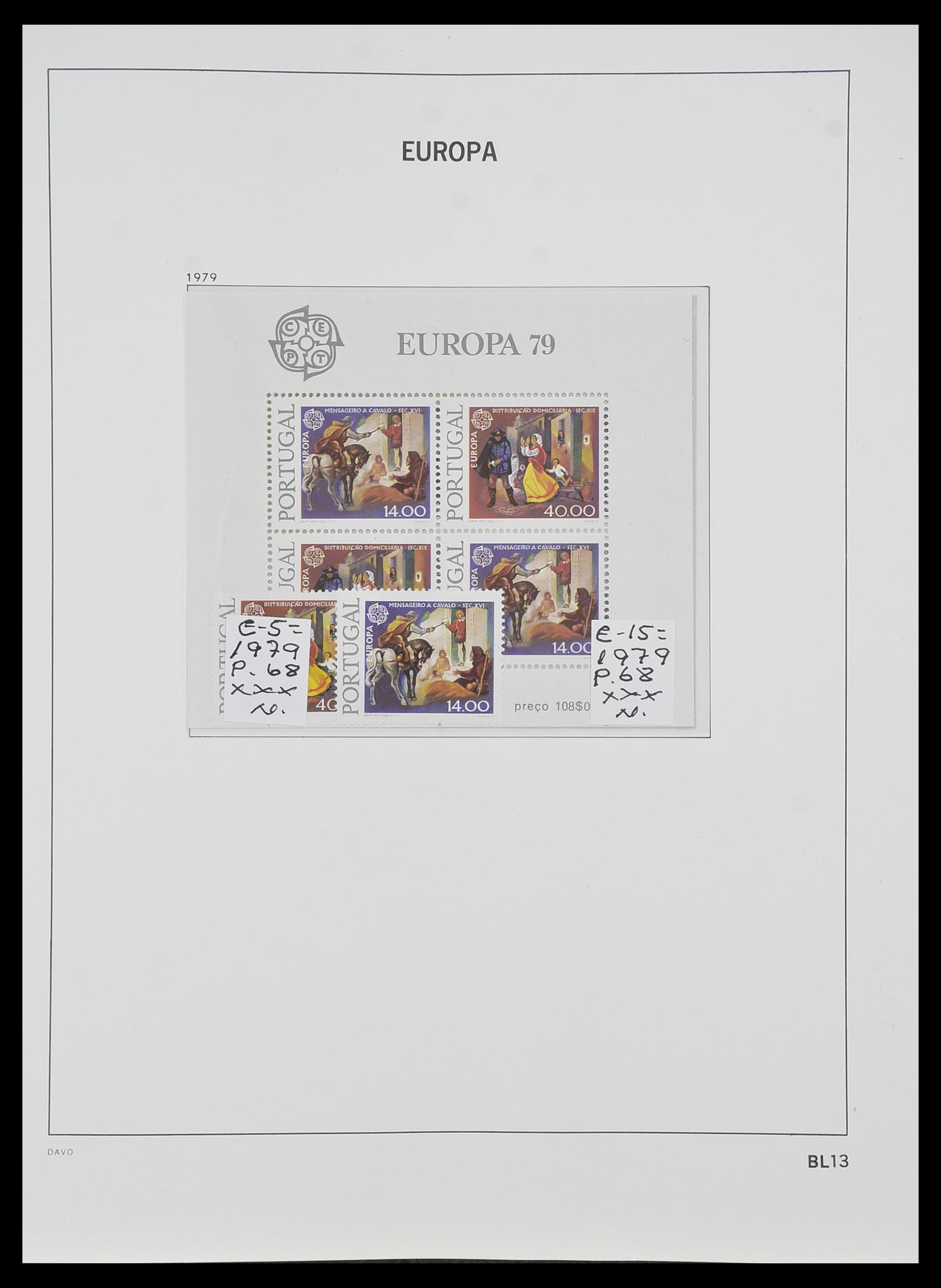 33985 013 - Stamp collection 33985 Europa CEPT souvenir sheets 1974-2014.