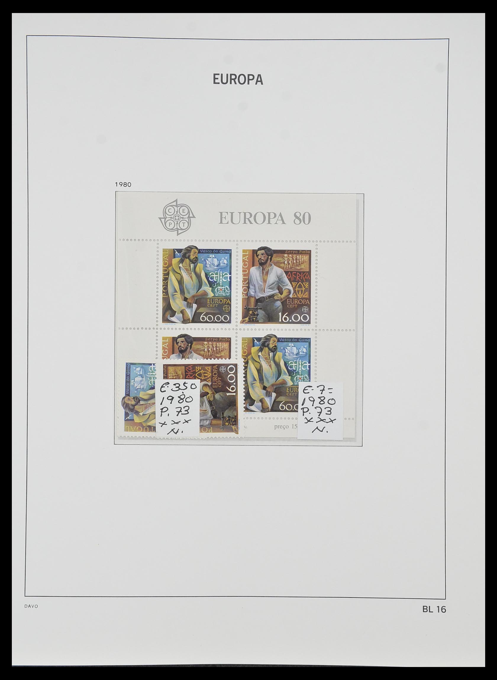 33985 016 - Postzegelverzameling 33985 Europa CEPT blokken 1974-2014.