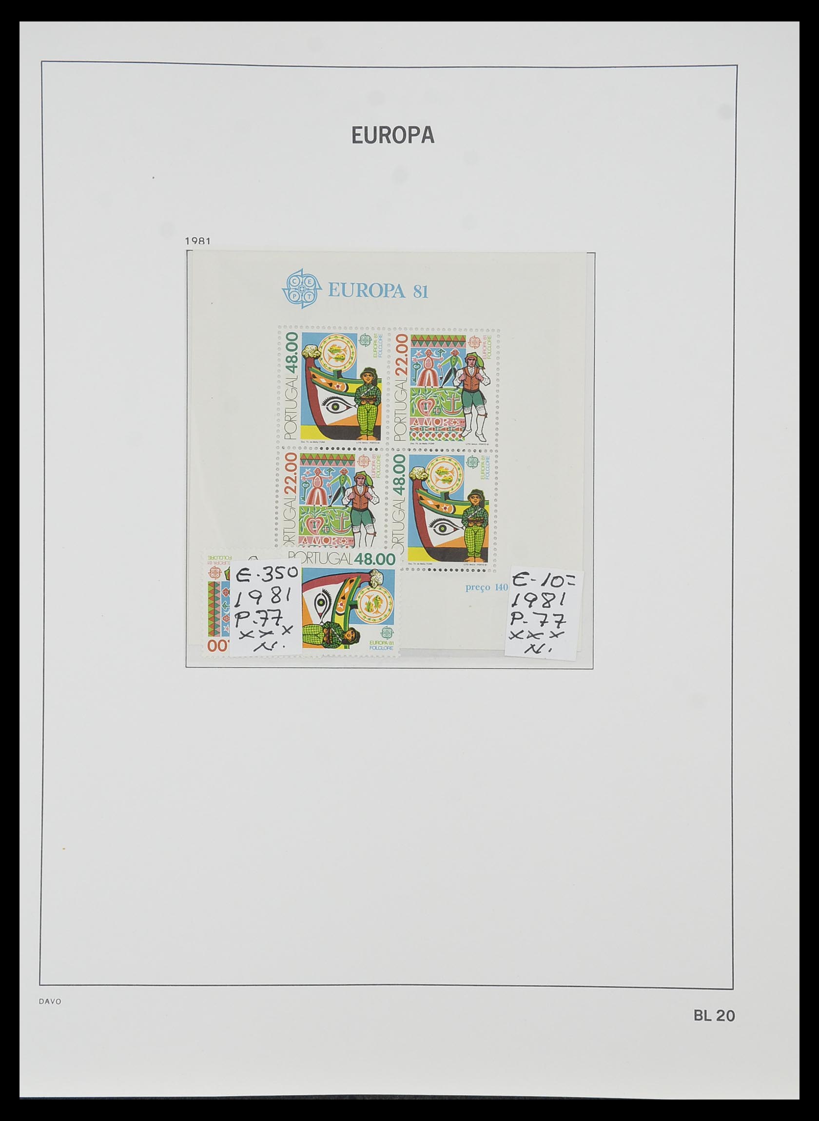 33985 017 - Stamp collection 33985 Europa CEPT souvenir sheets 1974-2014.