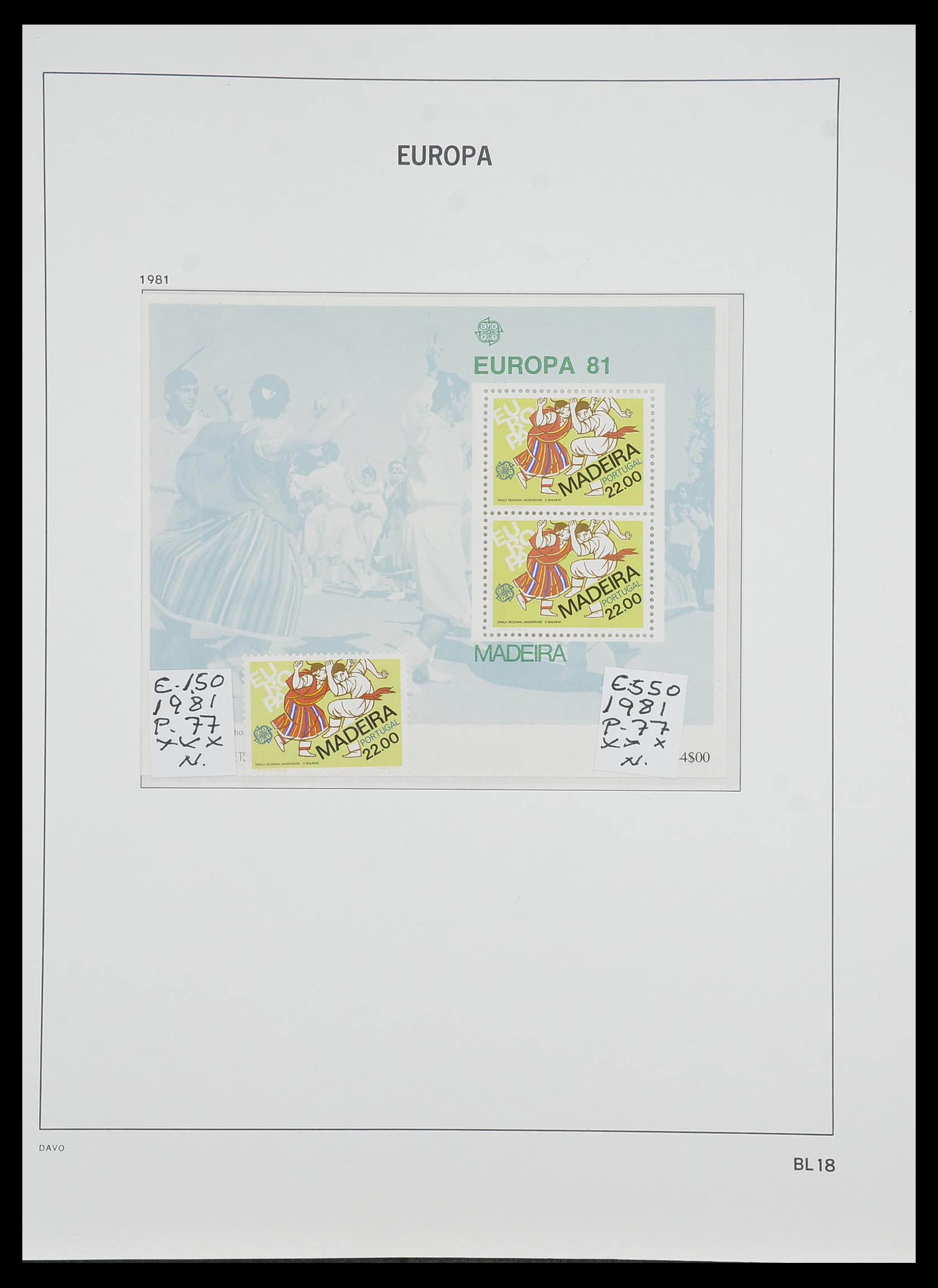 33985 019 - Stamp collection 33985 Europa CEPT souvenir sheets 1974-2014.