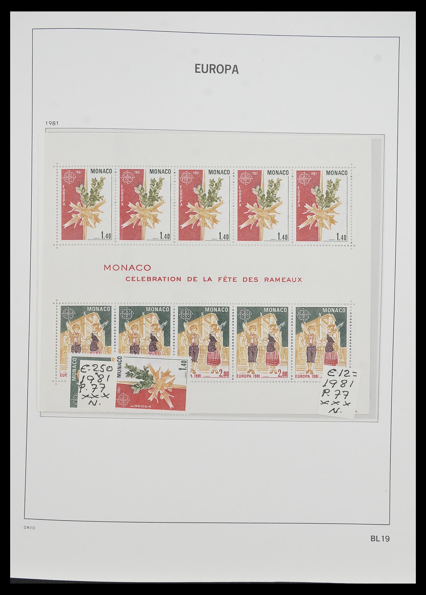 33985 020 - Stamp collection 33985 Europa CEPT souvenir sheets 1974-2014.