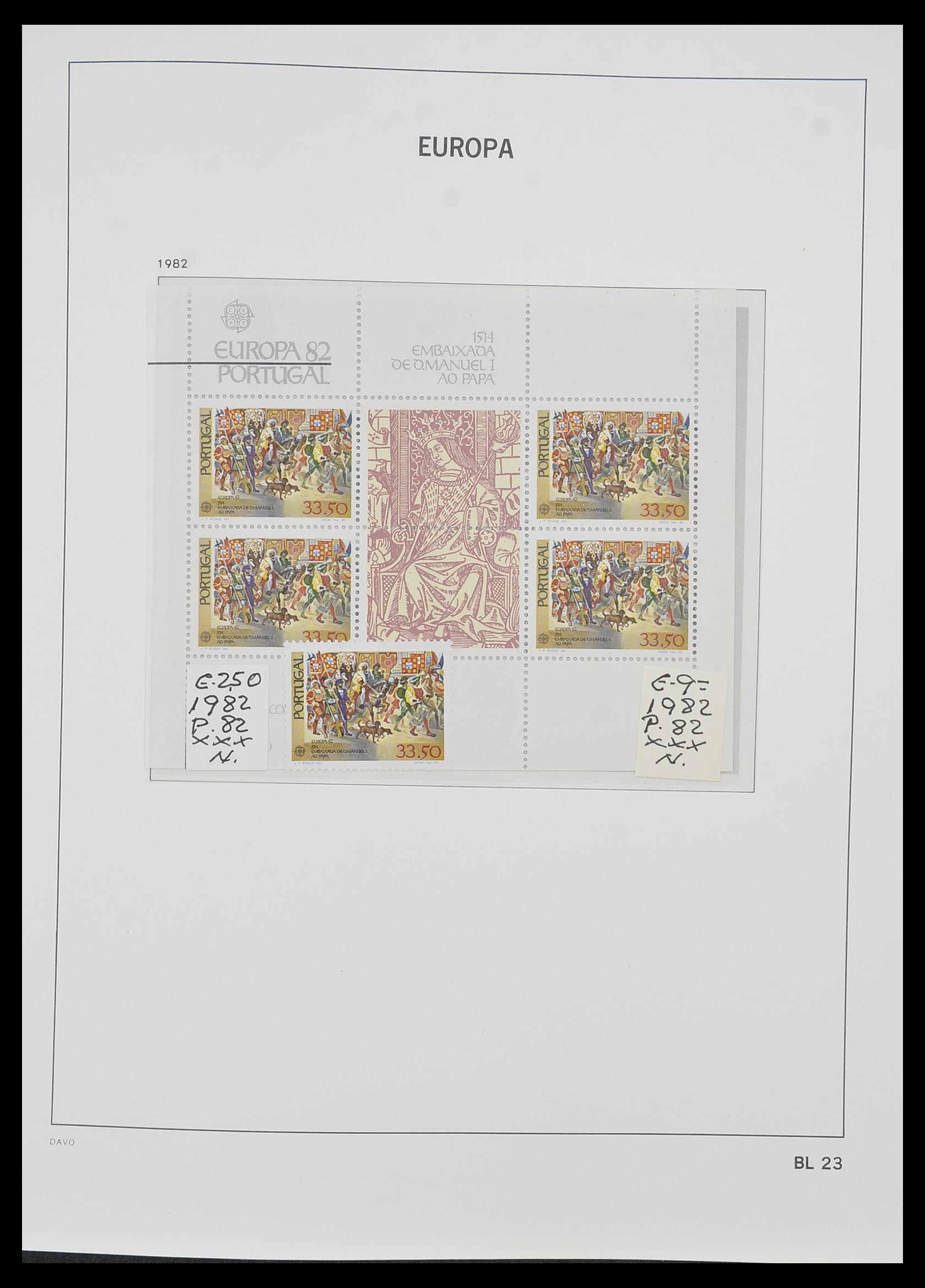 33985 021 - Stamp collection 33985 Europa CEPT souvenir sheets 1974-2014.