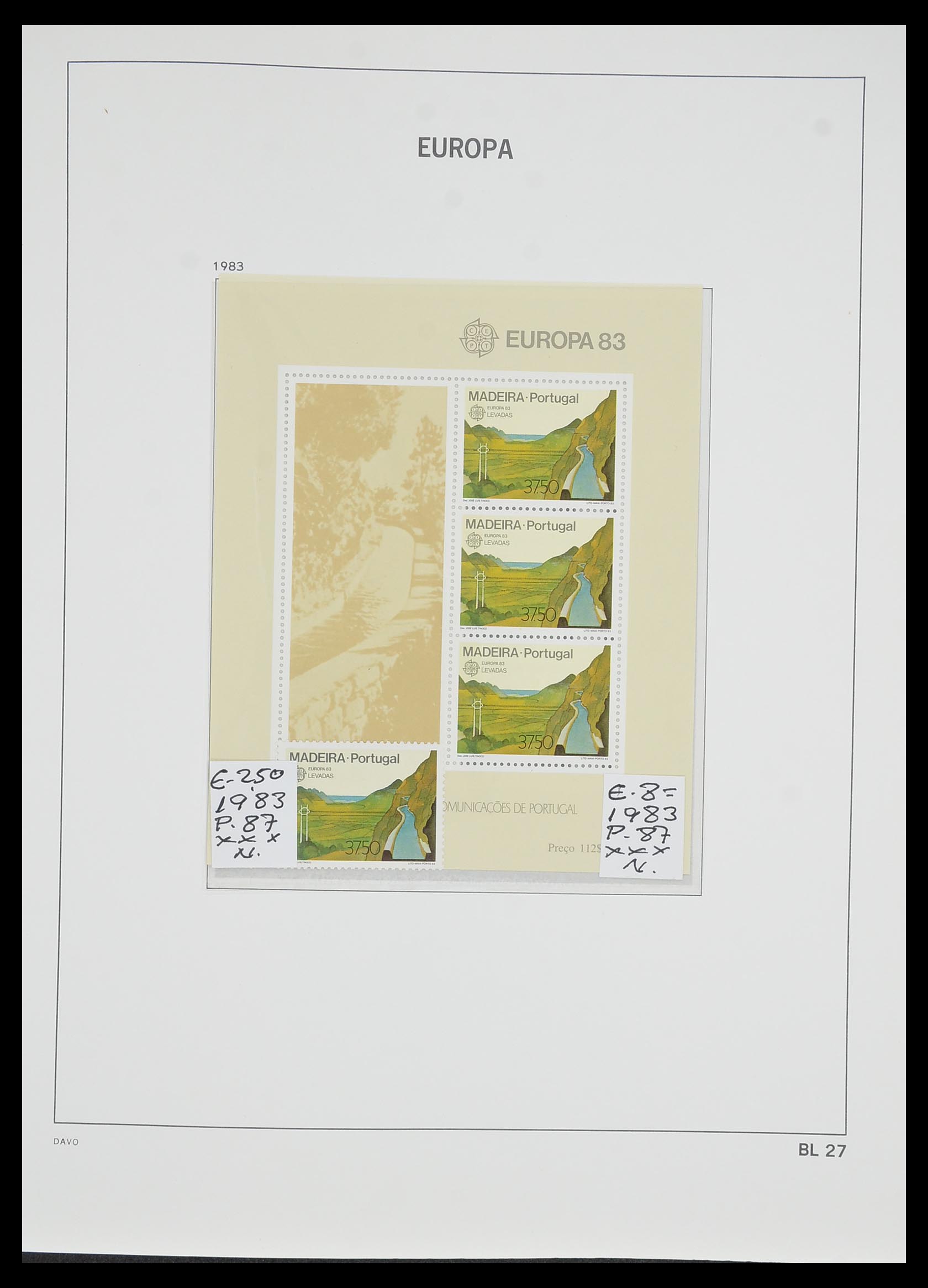 33985 028 - Stamp collection 33985 Europa CEPT souvenir sheets 1974-2014.