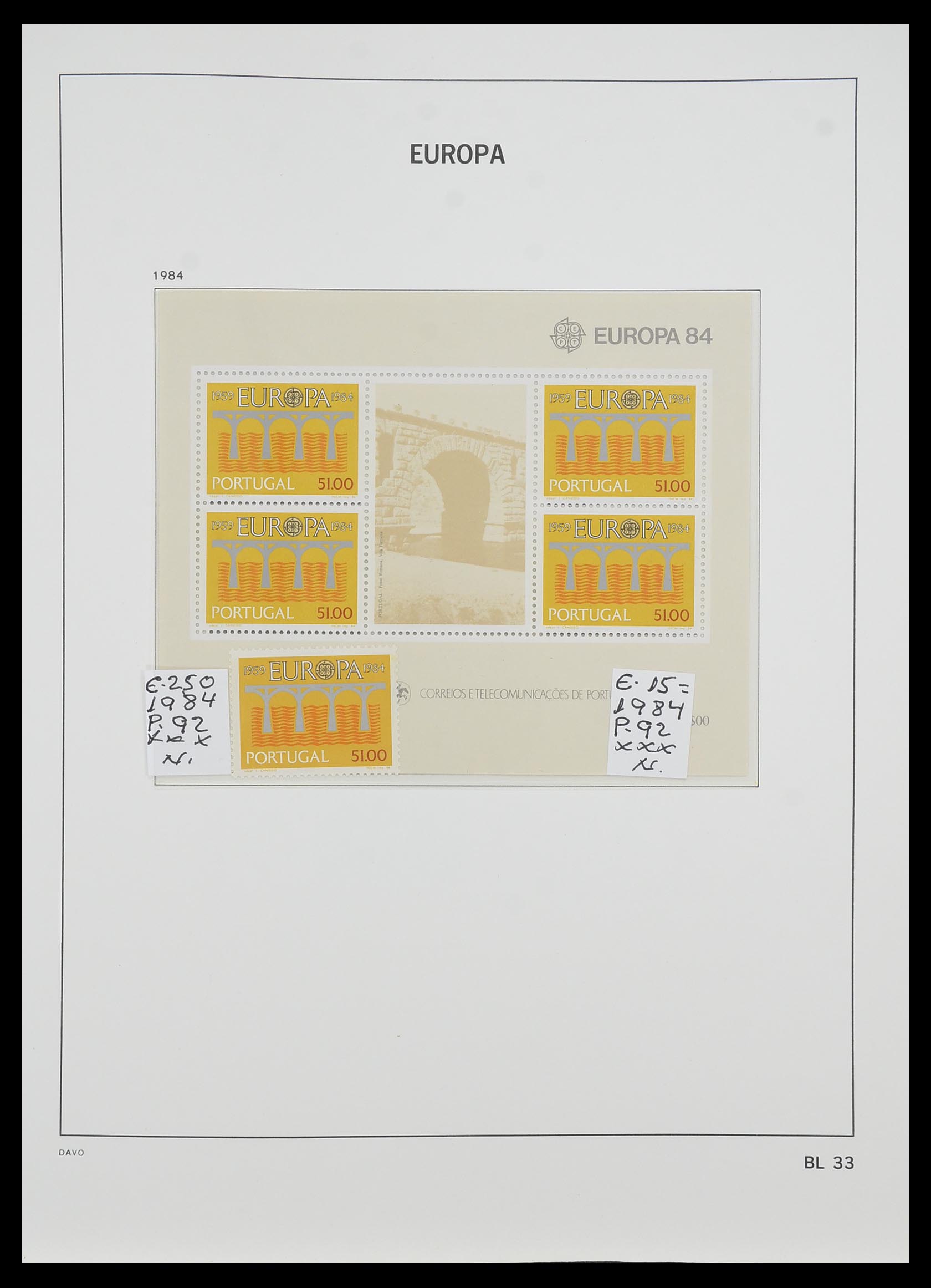 33985 031 - Stamp collection 33985 Europa CEPT souvenir sheets 1974-2014.