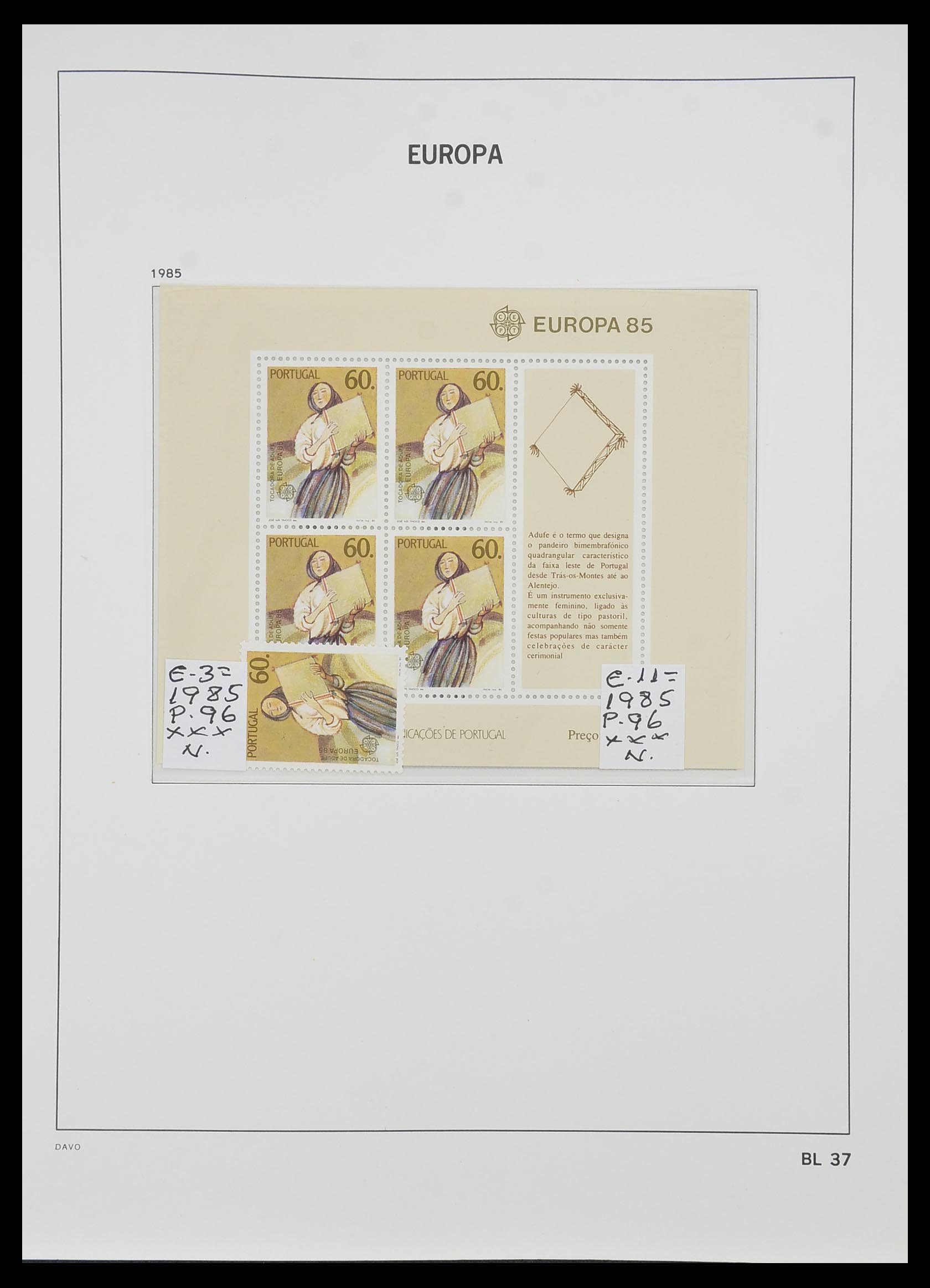 33985 035 - Stamp collection 33985 Europa CEPT souvenir sheets 1974-2014.