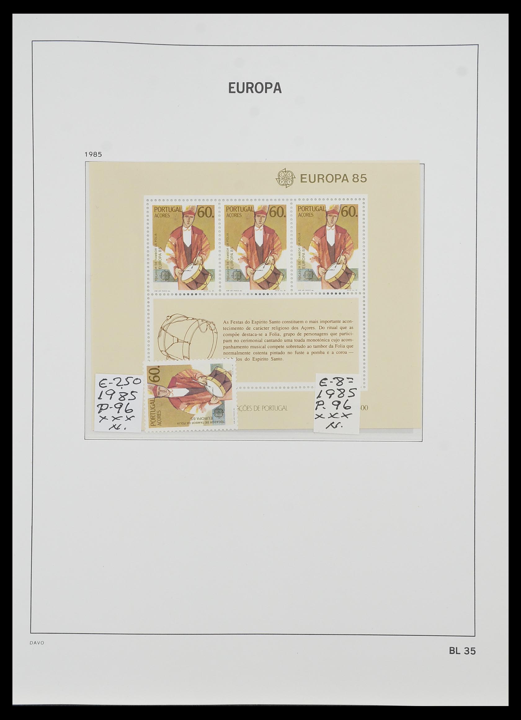 33985 036 - Stamp collection 33985 Europa CEPT souvenir sheets 1974-2014.