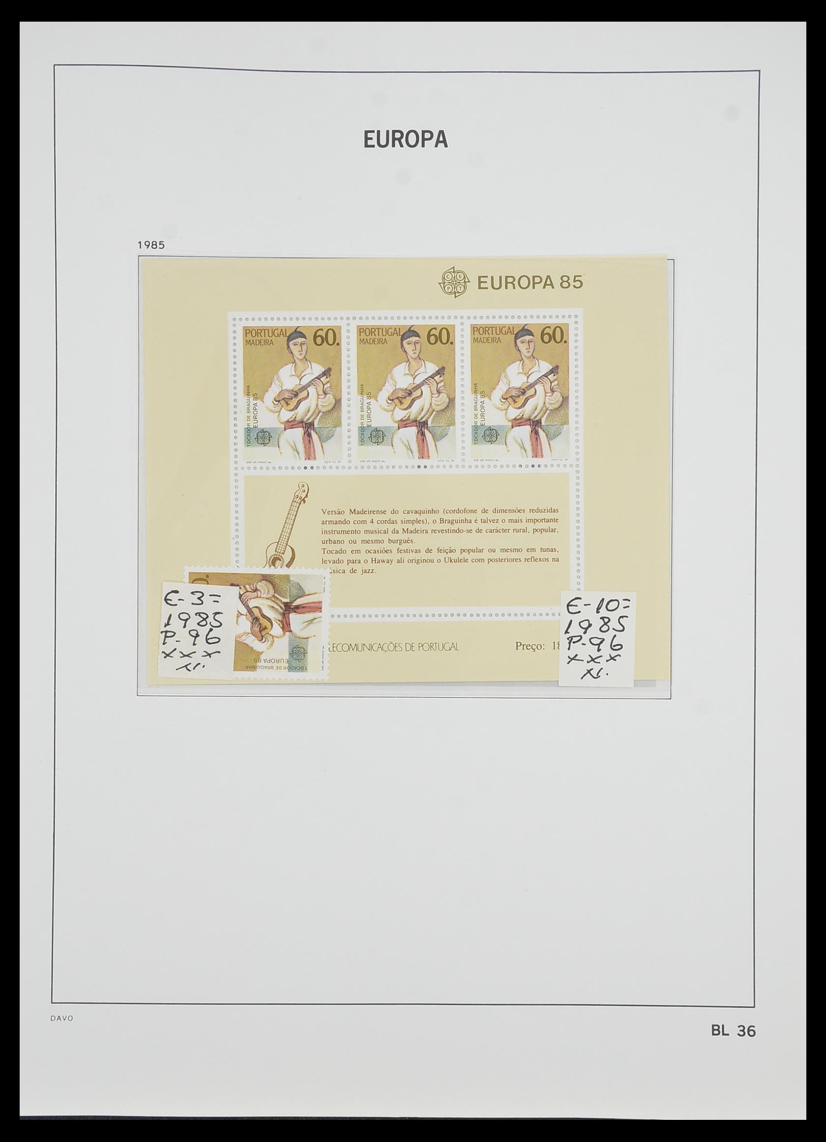 33985 037 - Stamp collection 33985 Europa CEPT souvenir sheets 1974-2014.