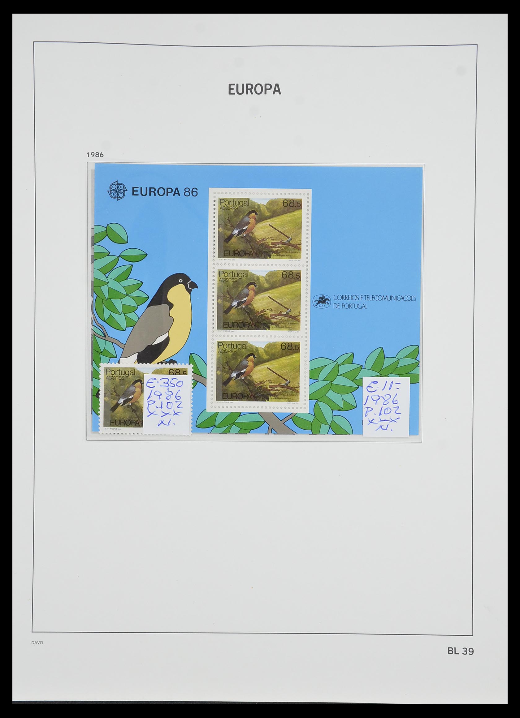 33985 040 - Postzegelverzameling 33985 Europa CEPT blokken 1974-2014.