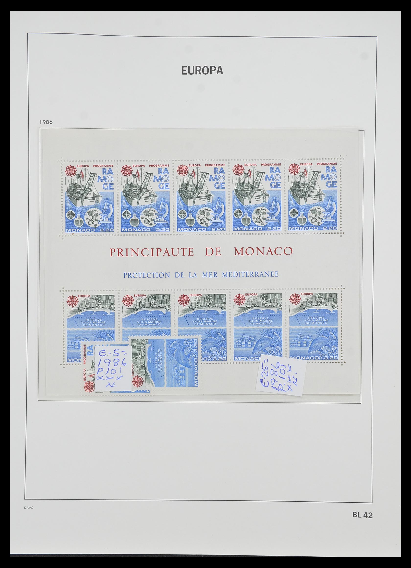 33985 042 - Stamp collection 33985 Europa CEPT souvenir sheets 1974-2014.