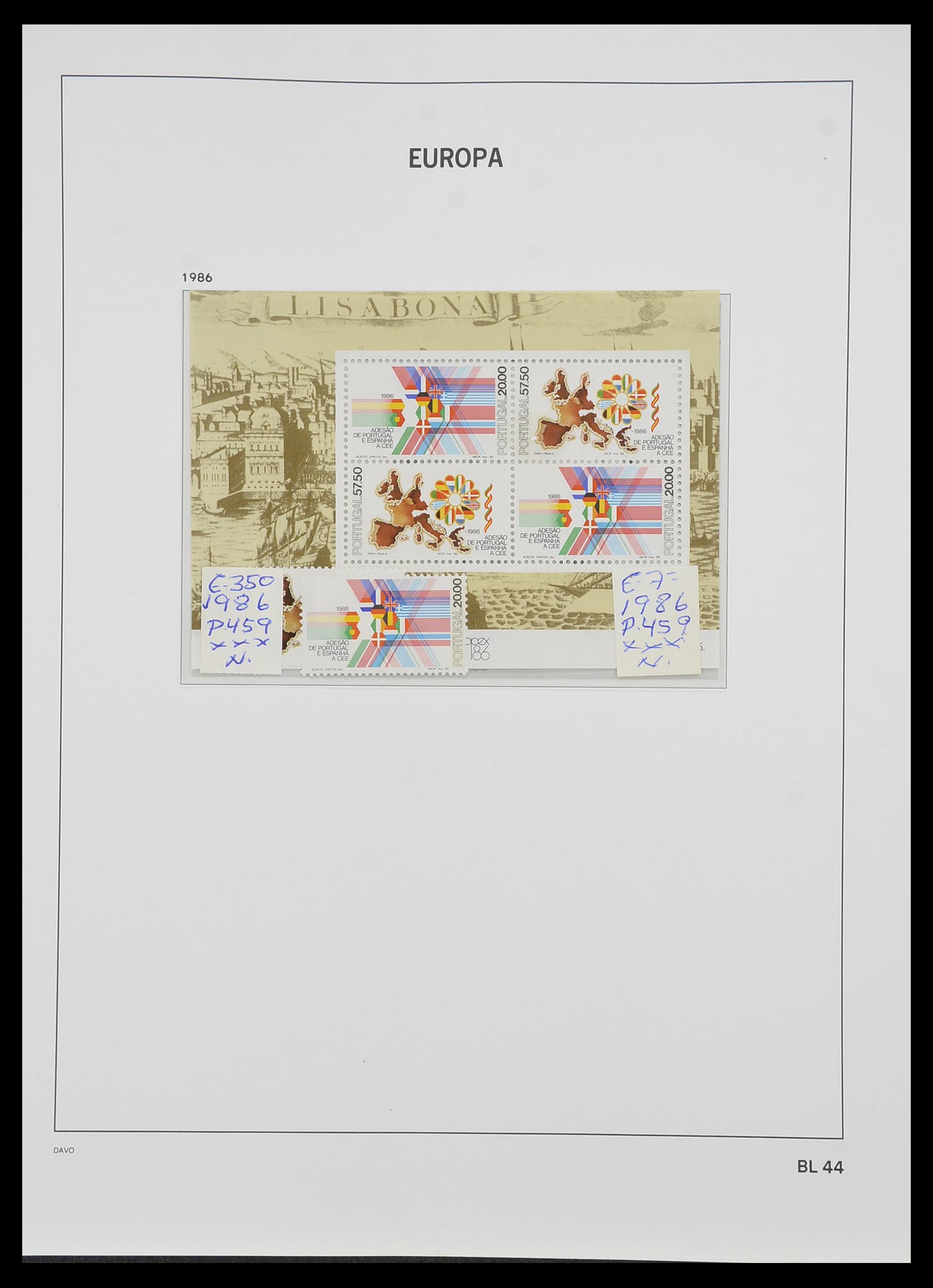 33985 044 - Stamp collection 33985 Europa CEPT souvenir sheets 1974-2014.