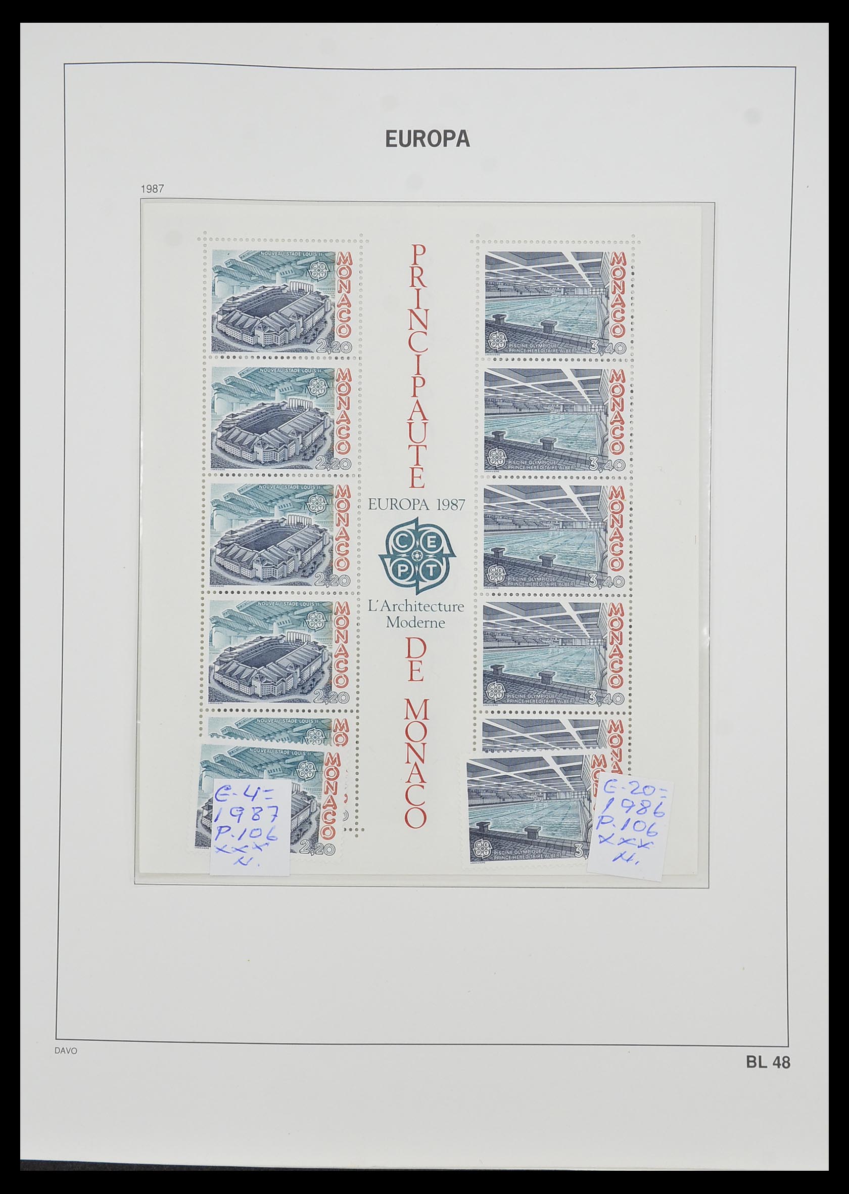 33985 048 - Stamp collection 33985 Europa CEPT souvenir sheets 1974-2014.