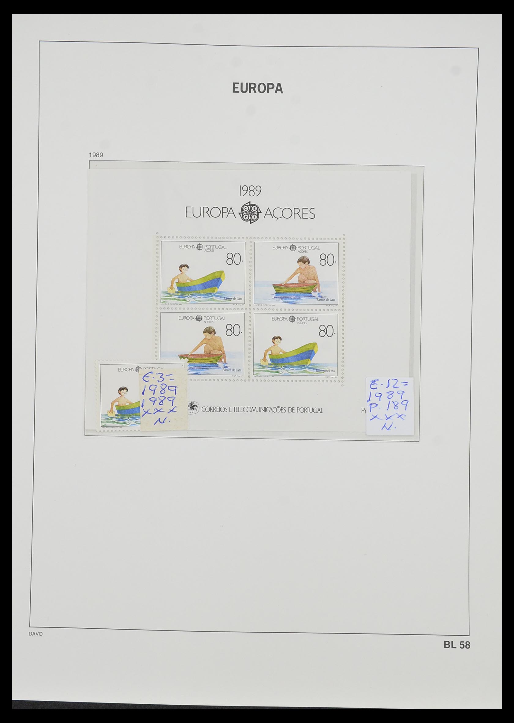 33985 056 - Stamp collection 33985 Europa CEPT souvenir sheets 1974-2014.