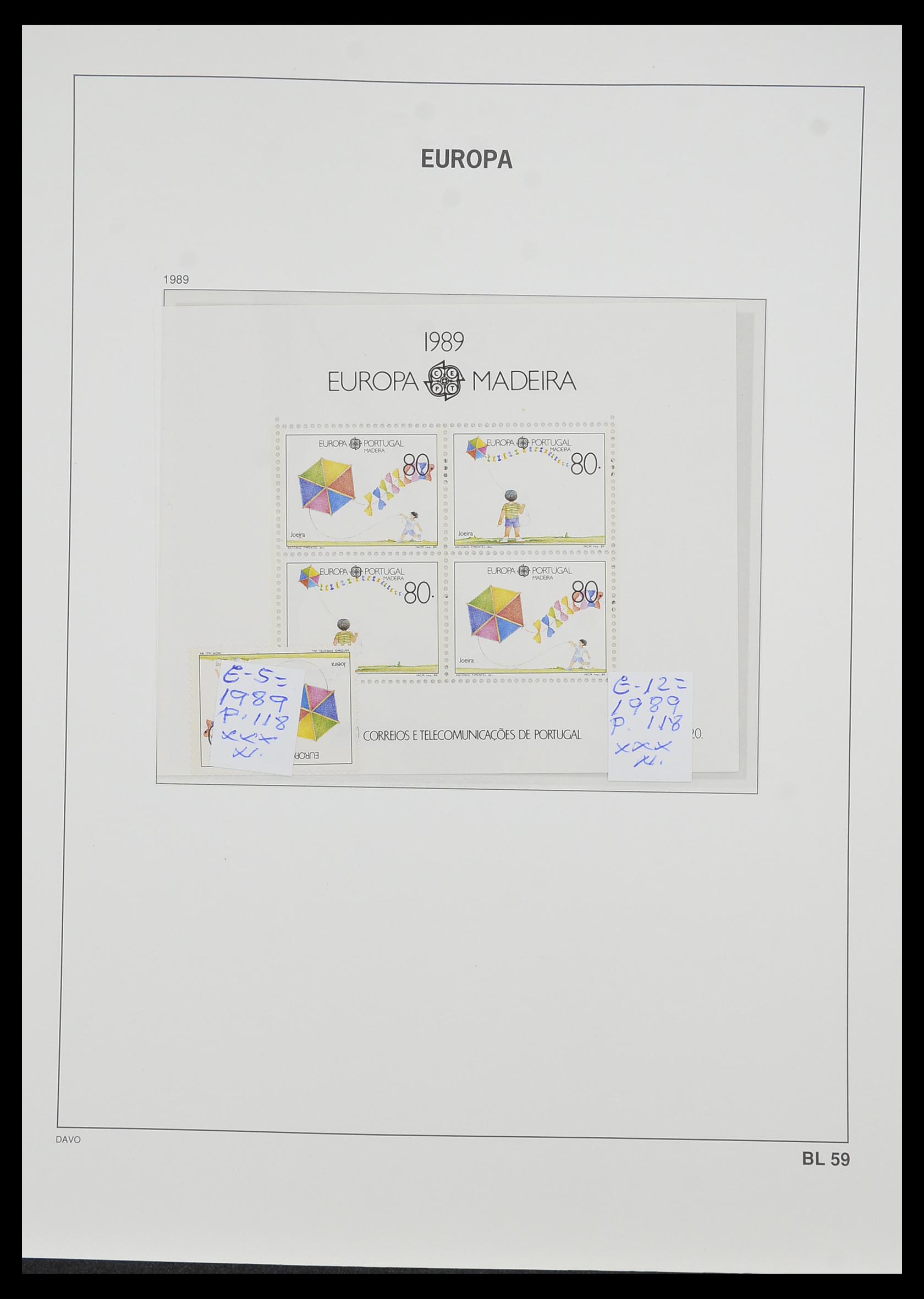 33985 057 - Stamp collection 33985 Europa CEPT souvenir sheets 1974-2014.