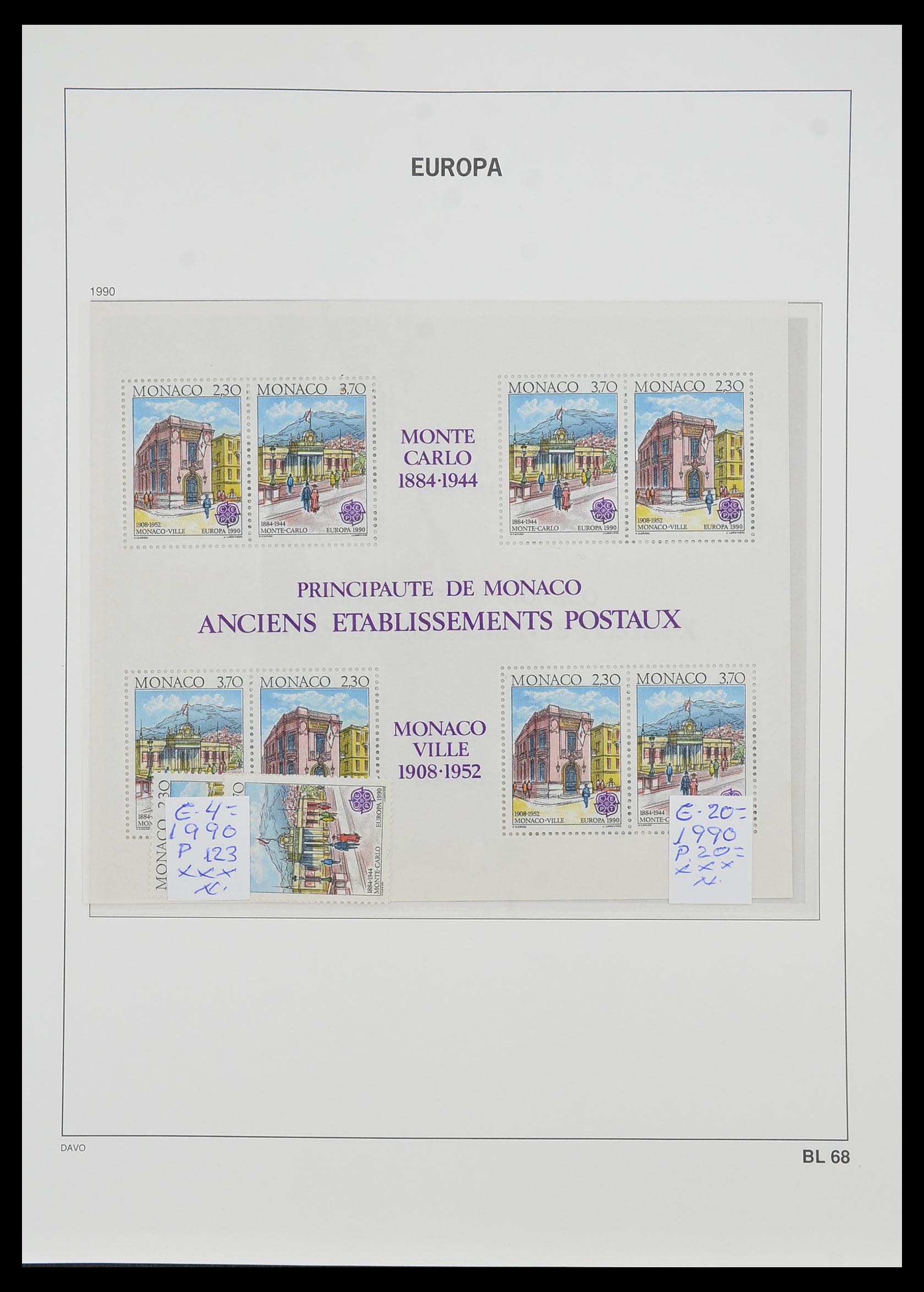 33985 062 - Stamp collection 33985 Europa CEPT souvenir sheets 1974-2014.