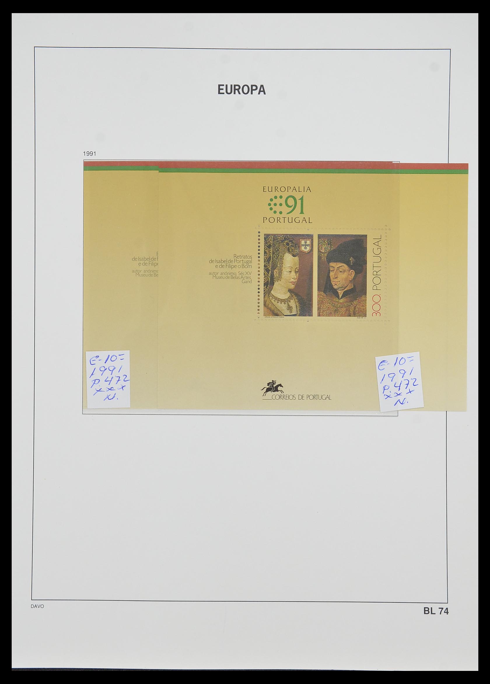 33985 066 - Stamp collection 33985 Europa CEPT souvenir sheets 1974-2014.